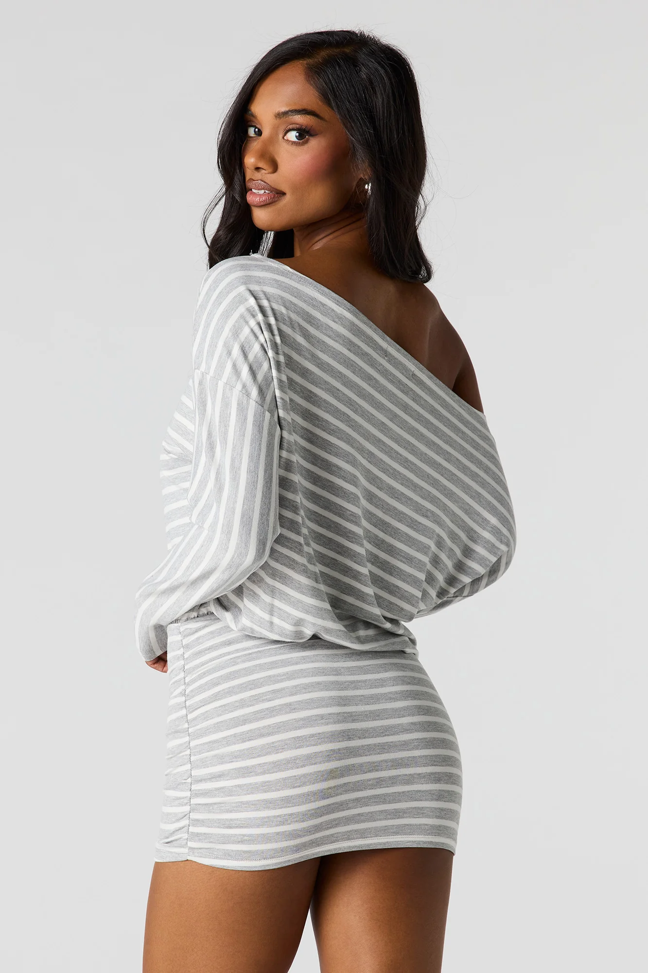 Dolman Long Sleeve Mini Dress - Image 2