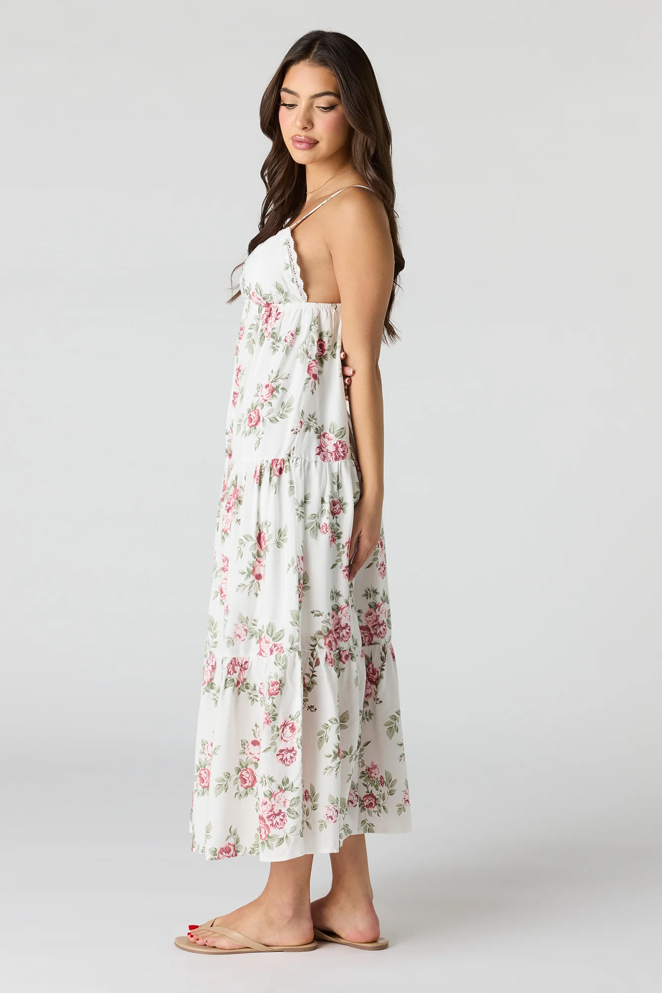 Floral Babydoll Maxi Dress - Image 5