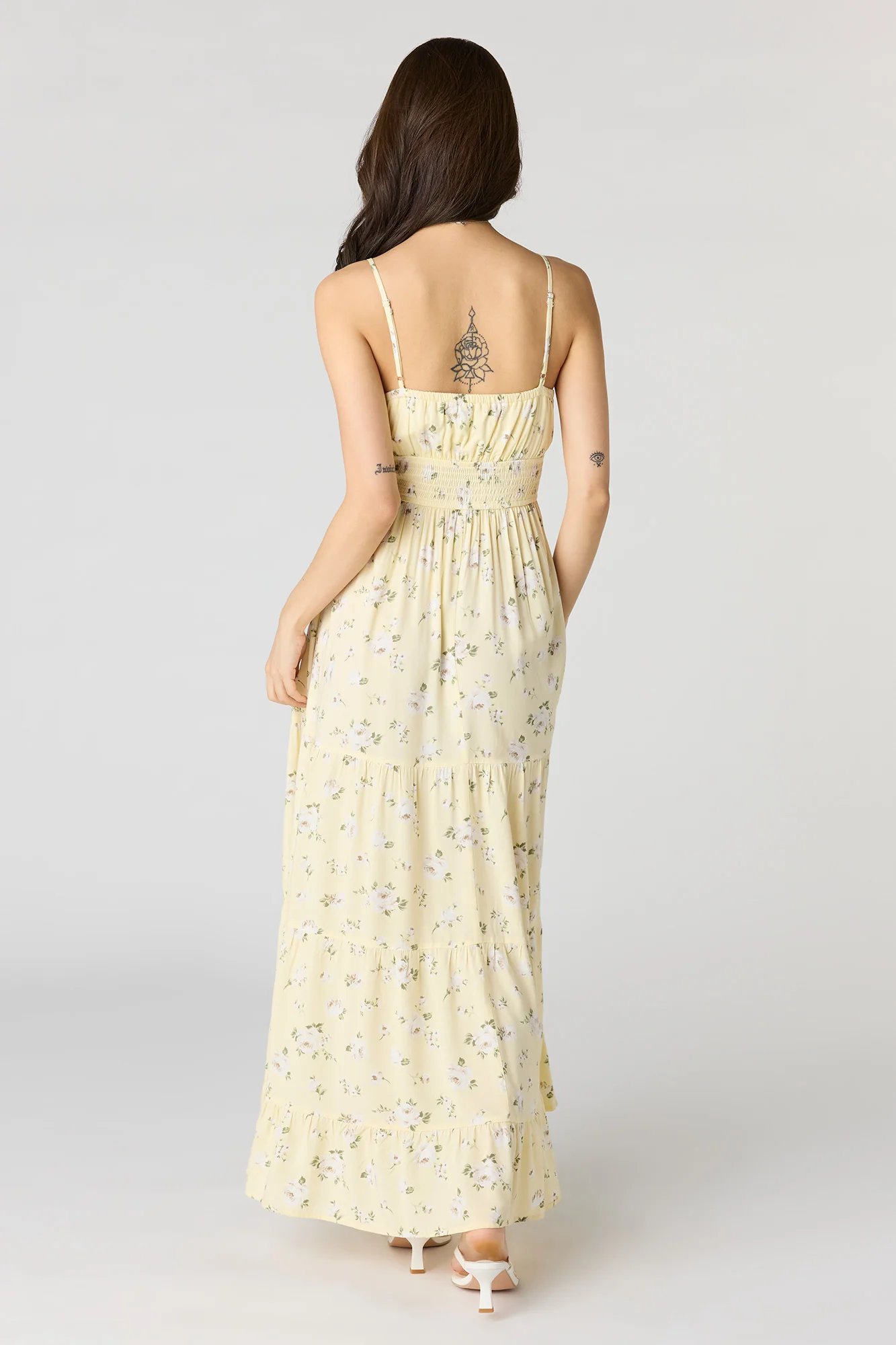 Floral Bow Front Tiered Maxi Dress - Image 3
