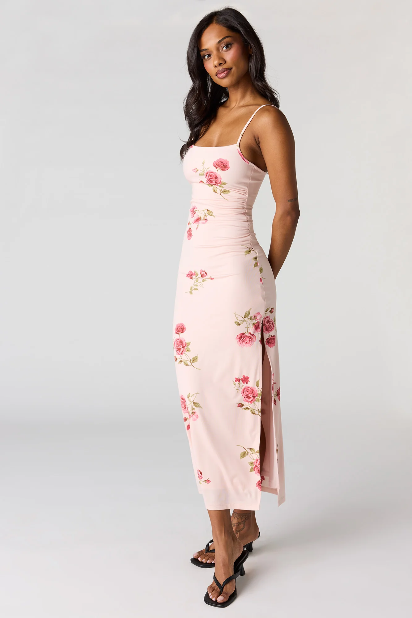 Ruched Bodycon Midi Dress - Image 2