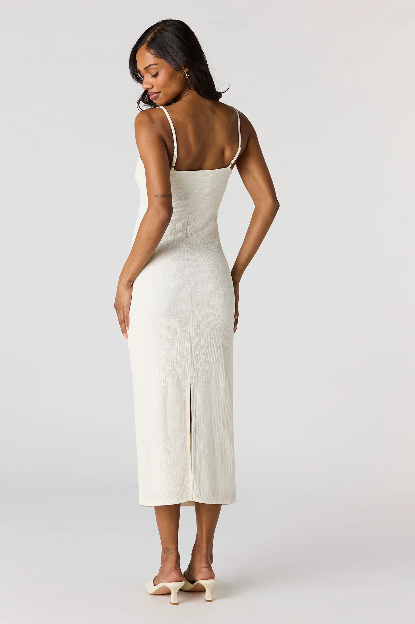 Braless Textured Midi Dress - Image 6