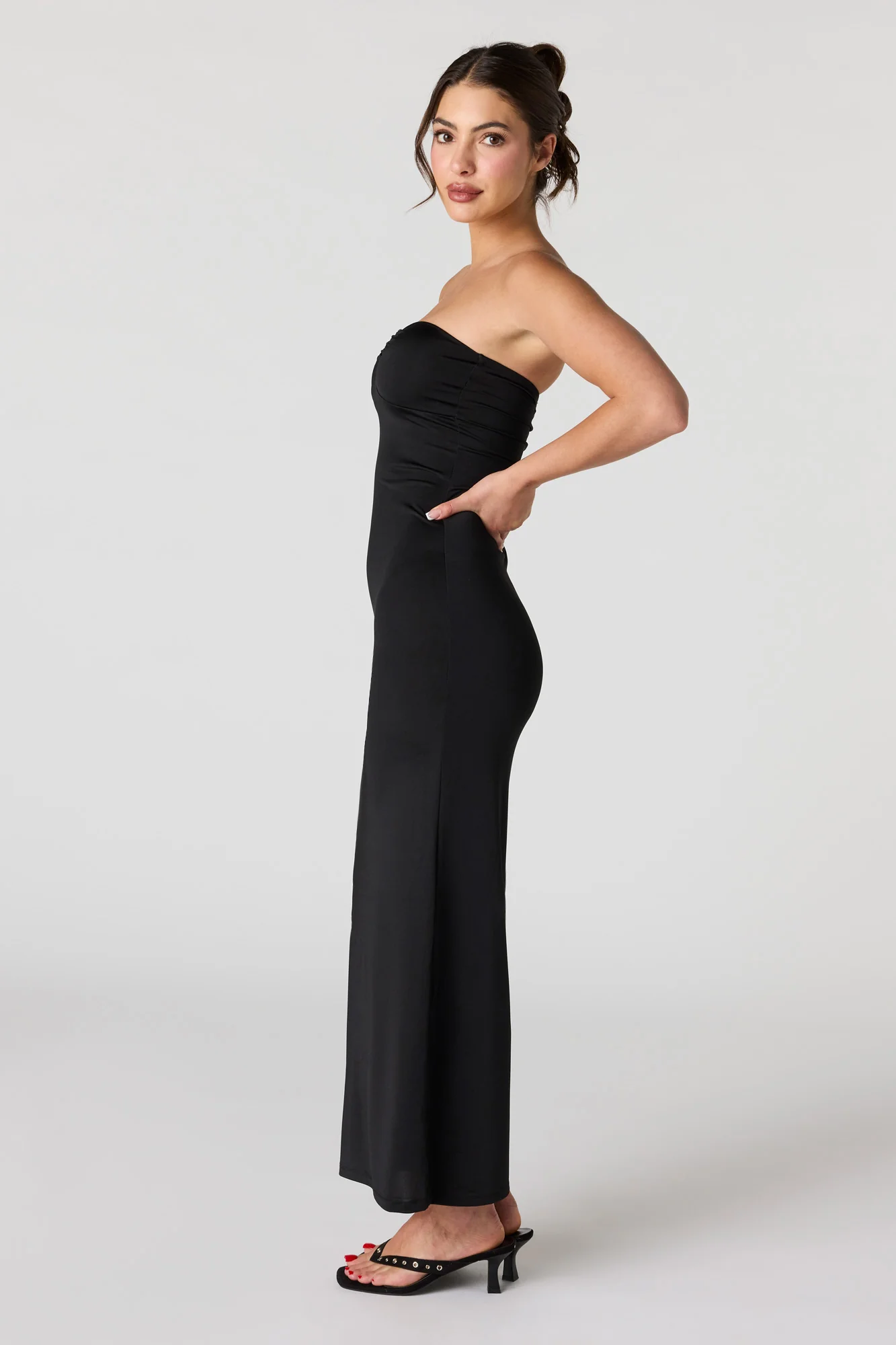 Ruched O-Ring Front Tube Dress - Image 6