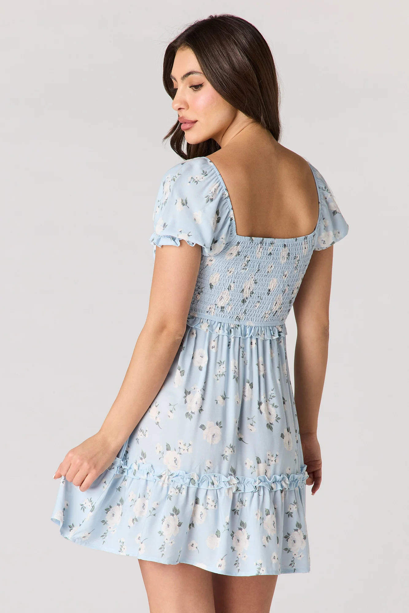Floral Smocked Mini Dress - Image 2