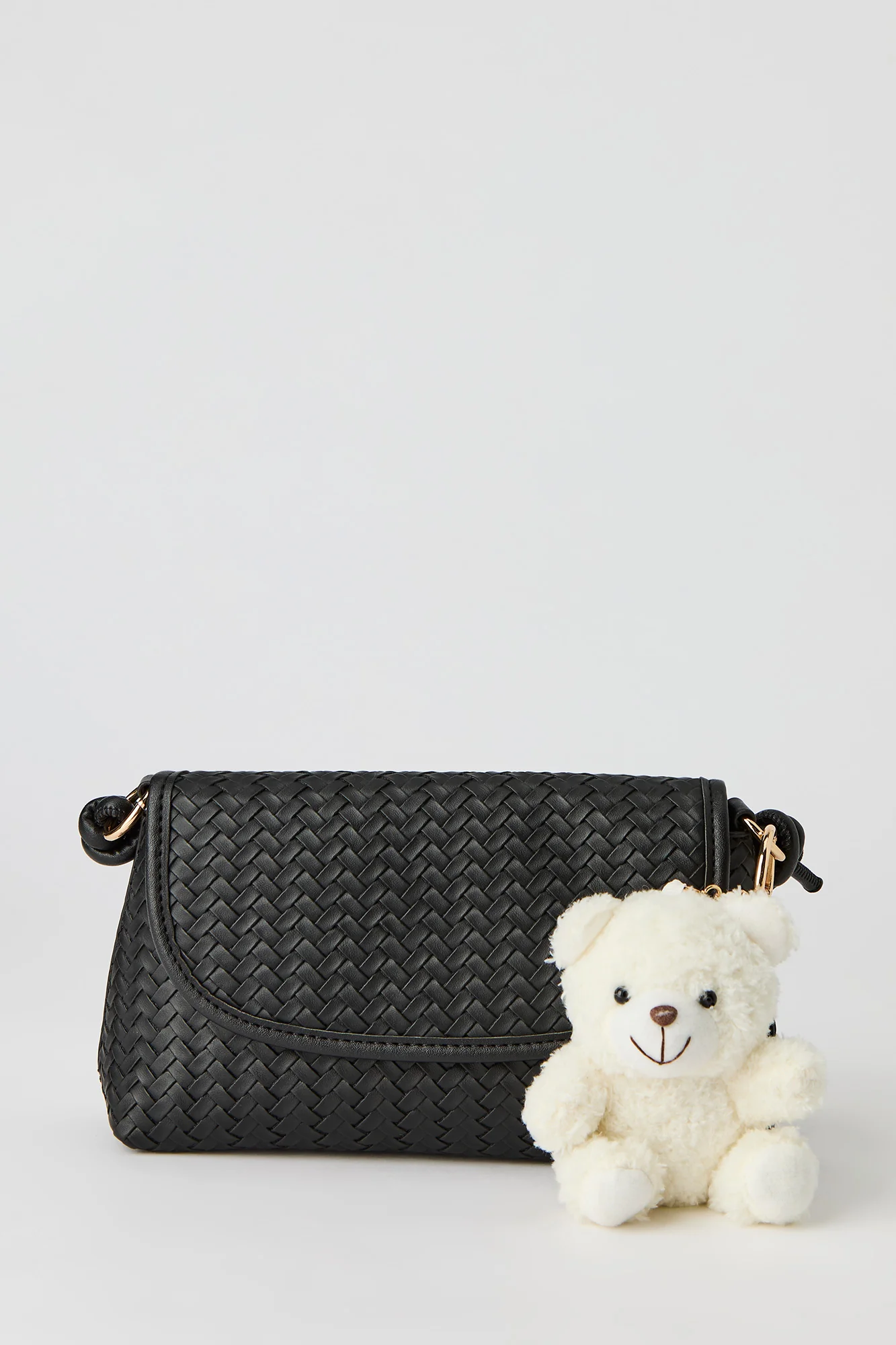 Woven Knotted Crossbody Purse with Keychain - Image 5