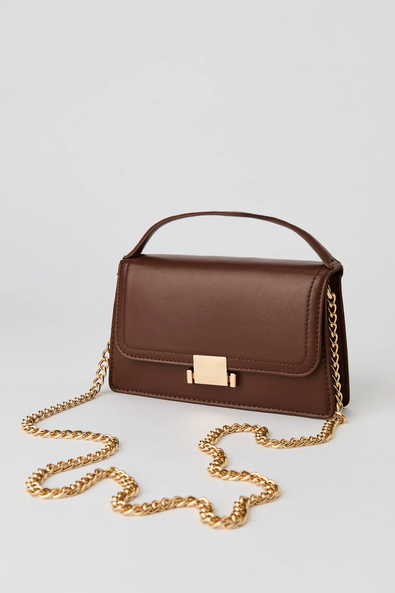 Faux Leather Convertible Crossbody Bag - Image 9