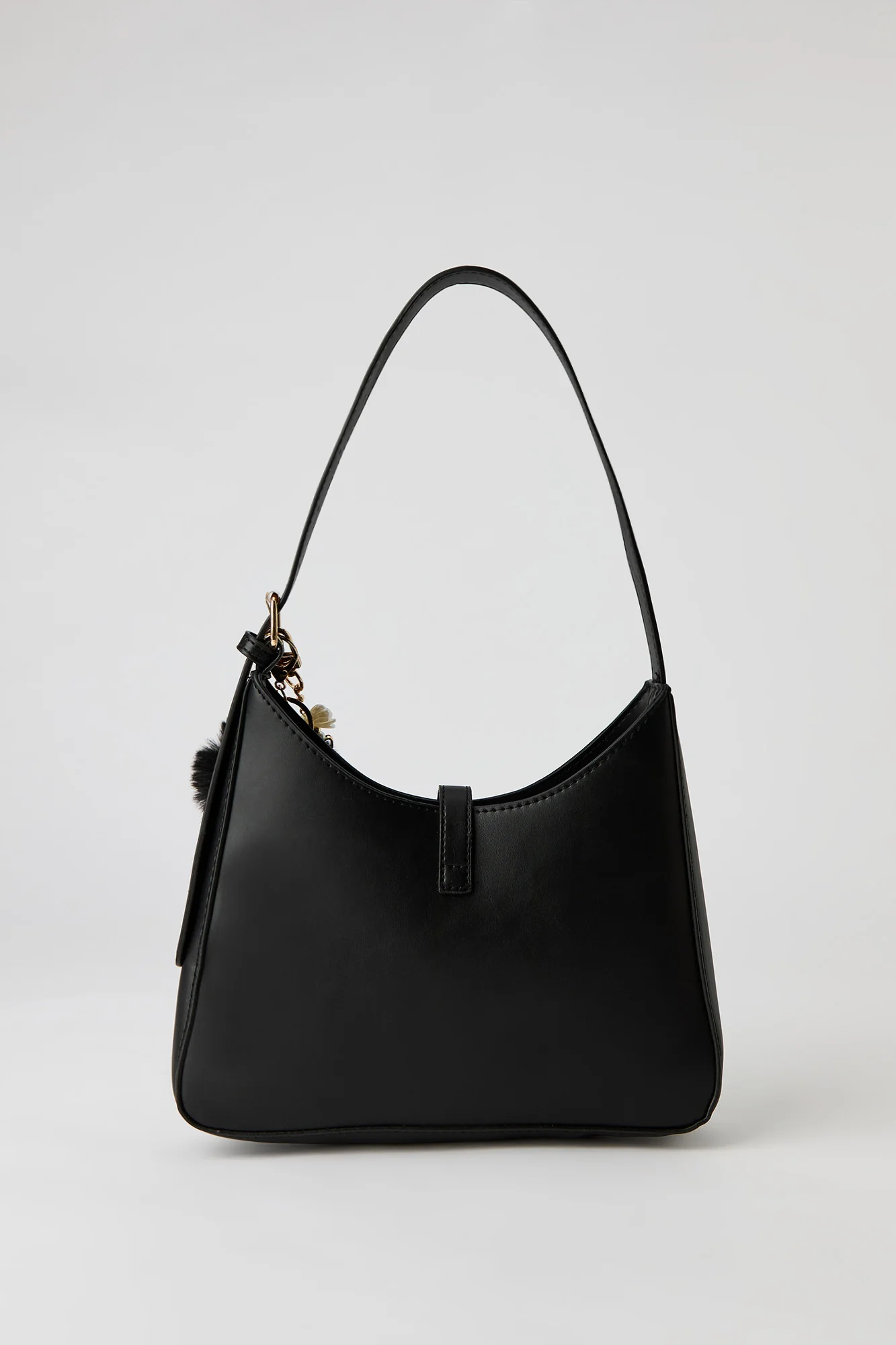 Large Crescent Shoulder Bag with Keychain - Image 7