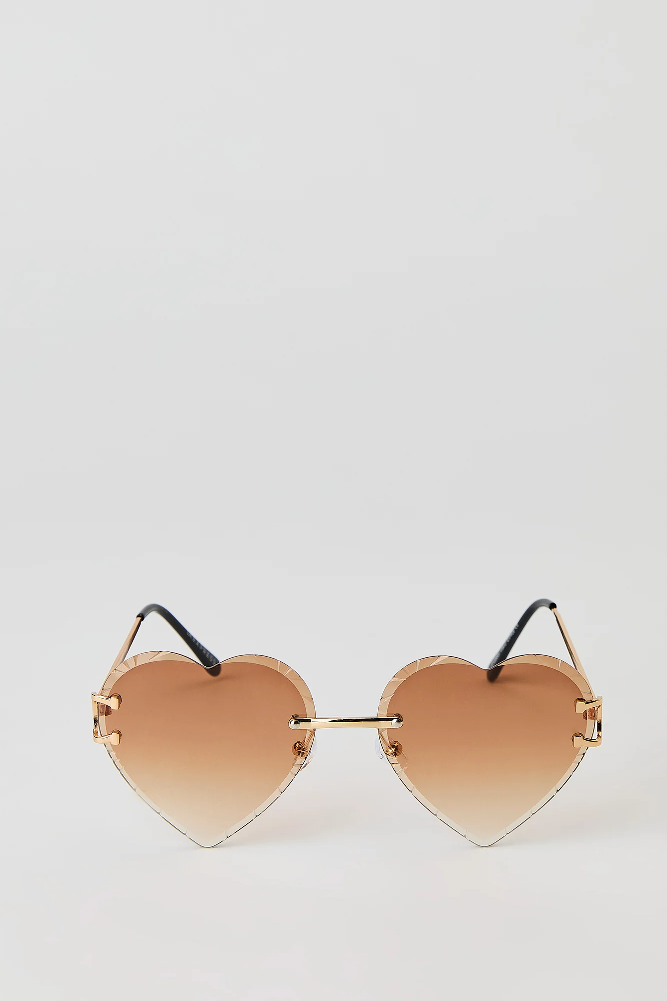 Heart Shaped Rimless Sunglasses - Image 4