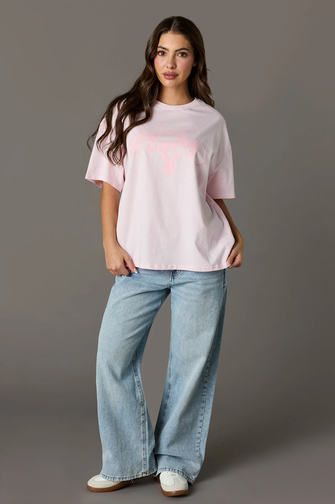 Luxe Heavy Cotton Playboy Graphic Oversized T-Shirt - Image 3