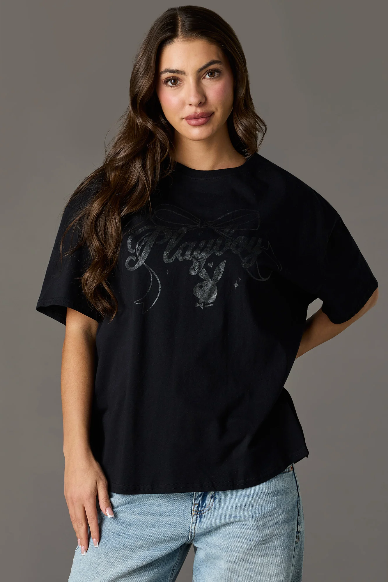 Luxe Heavy Cotton Playboy Graphic Oversized T-Shirt - Image 4