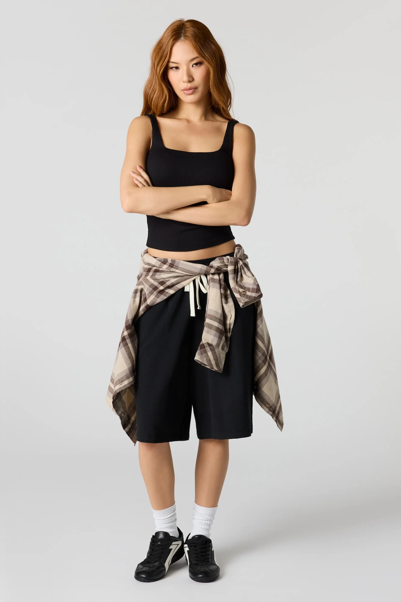 Braless Ribbed Square Neck Tank - Image 10