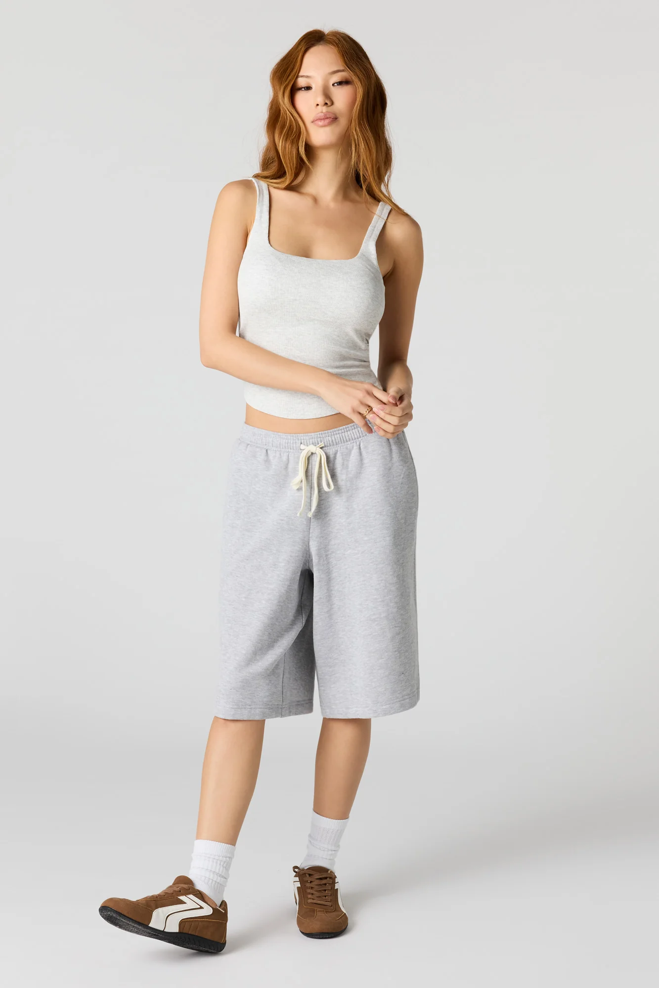 Braless Ribbed Square Neck Tank - Image 13