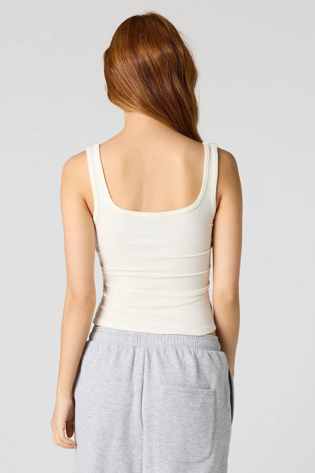 Braless Ribbed Square Neck Tank - Image 18