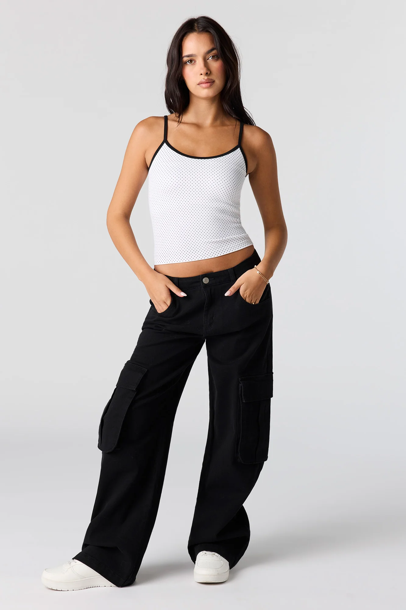 Seamless Ribbed Contrast Cami - Image 12