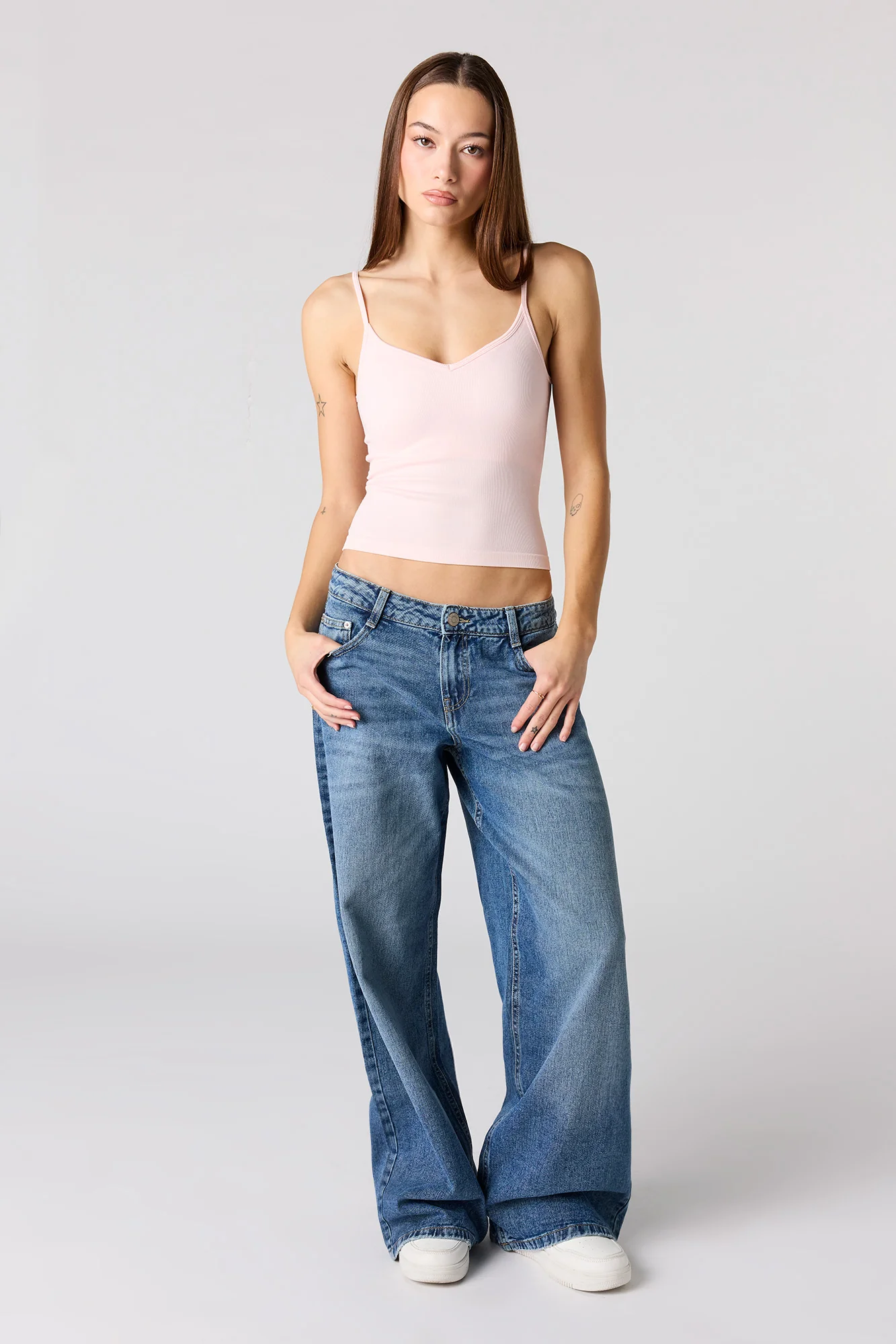 Braless Seamless Ribbed V-Neck Tank - Image 21