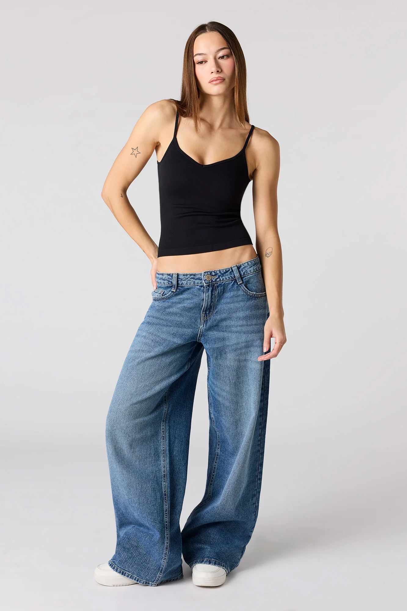 Braless Seamless Ribbed V-Neck Tank - Image 4