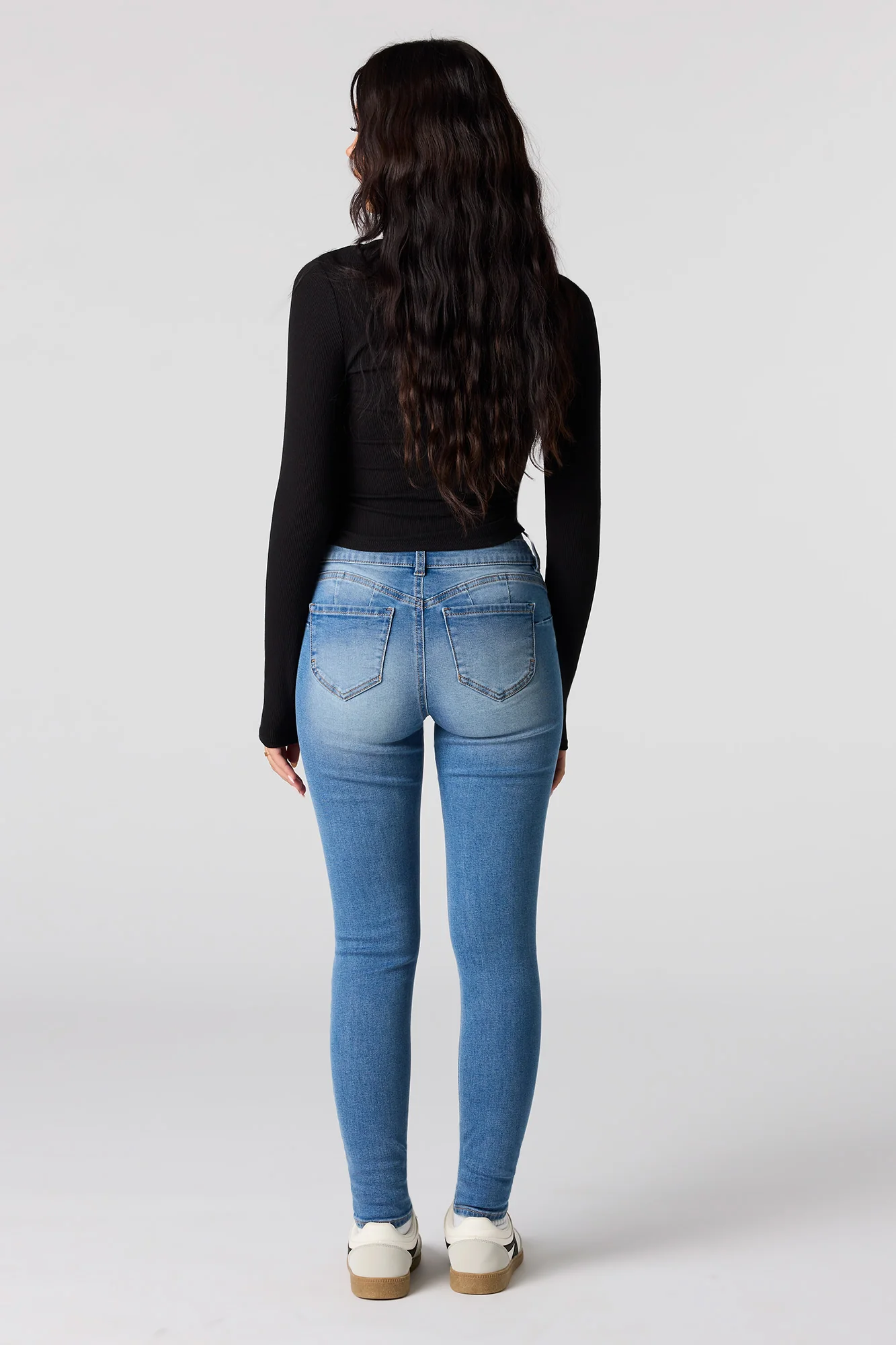 High Rise Push Up Skinny Medium Jean - Image 3