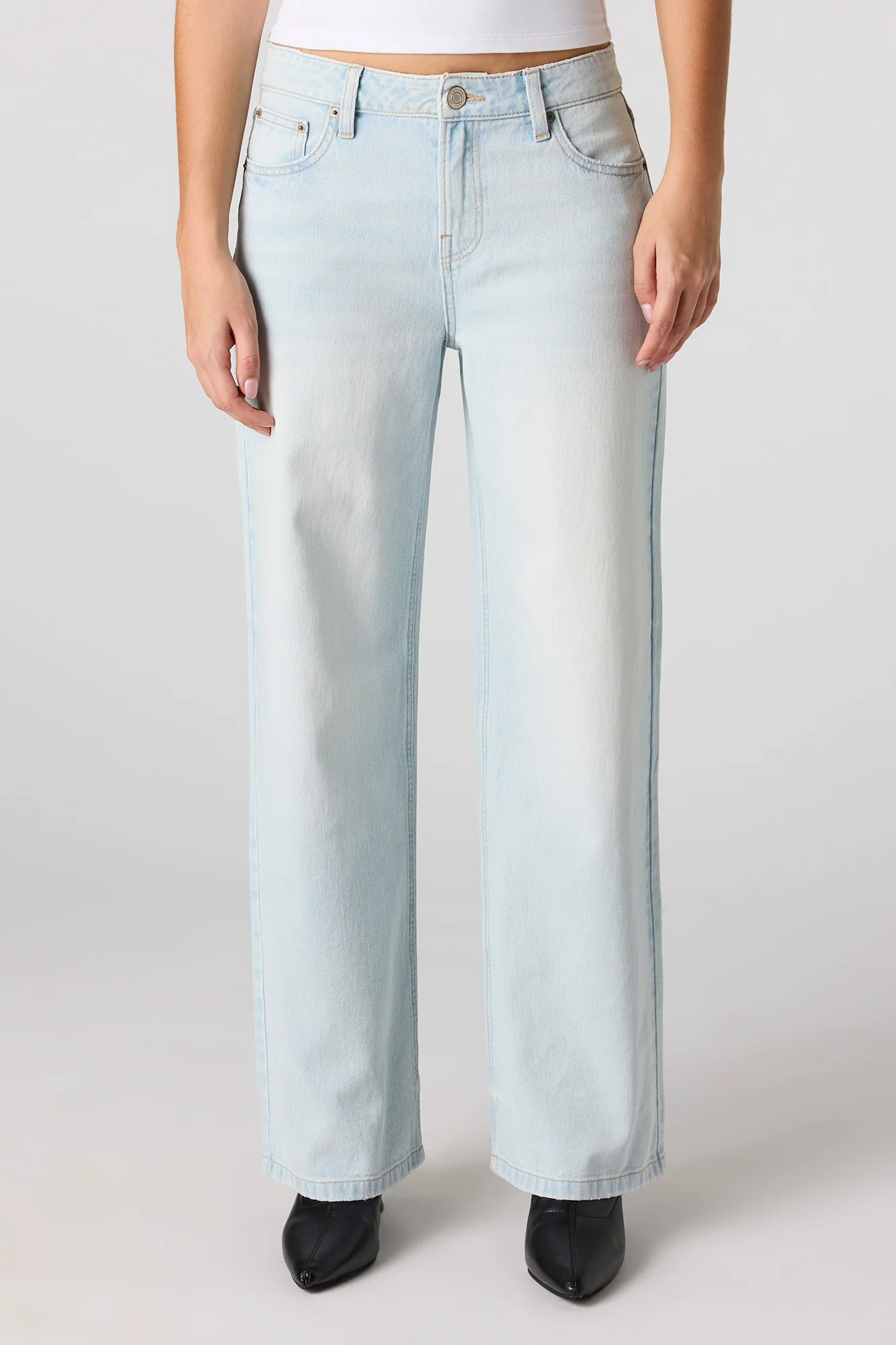 Low Rise Baggy Bleached Jean - Image 2