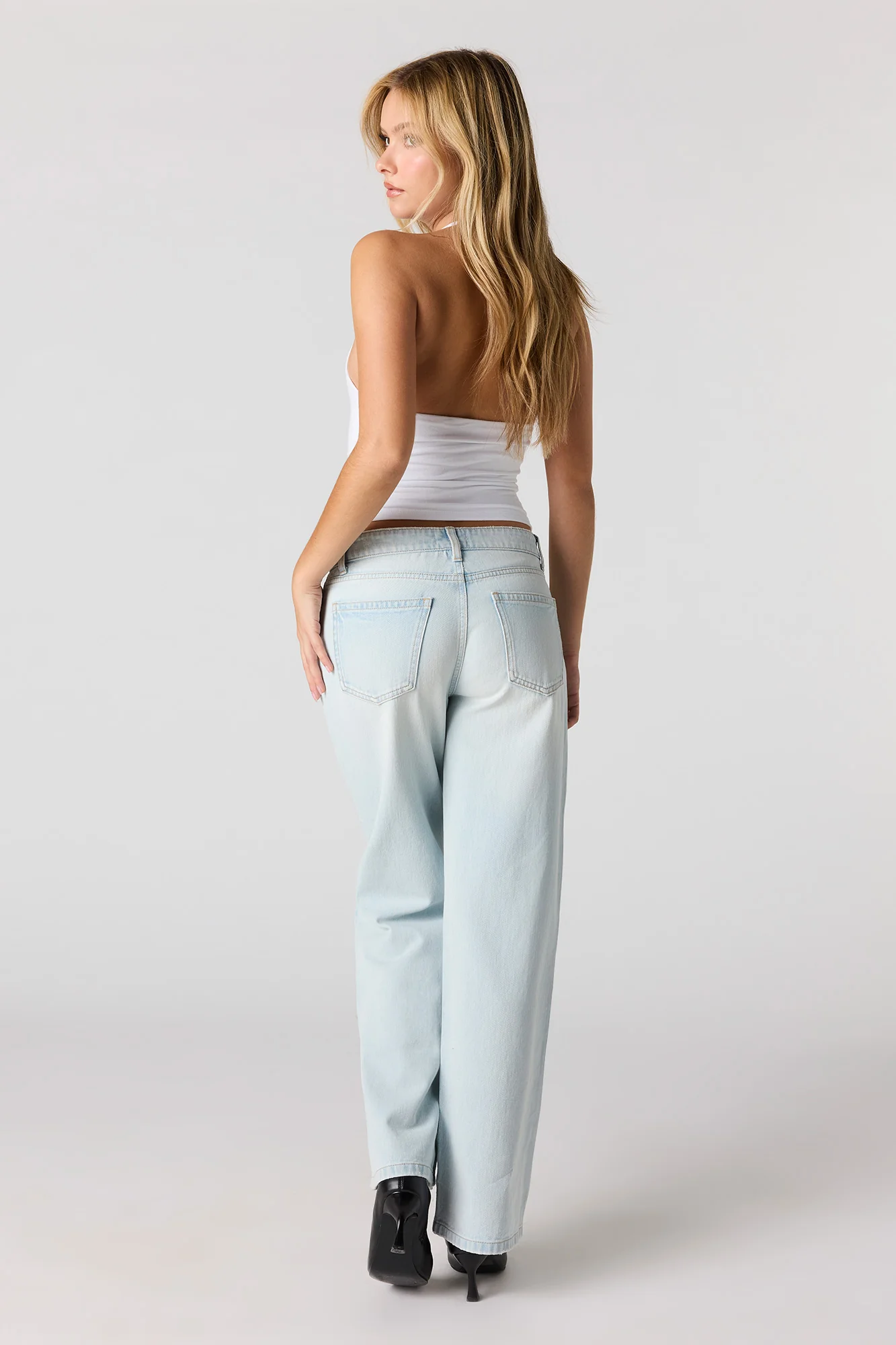 Low Rise Baggy Bleached Jean - Image 3