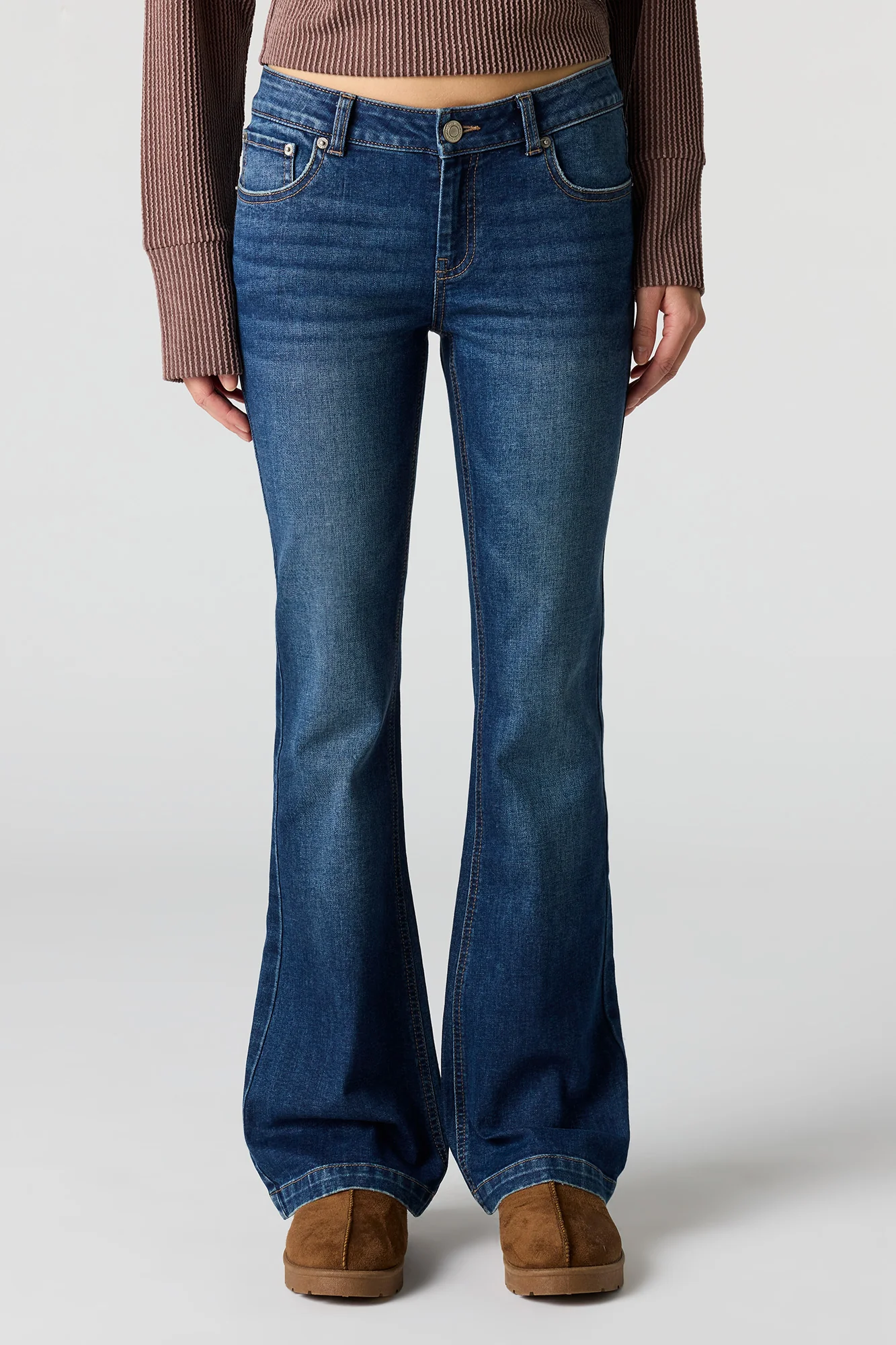 High Rise Flare Dark Jean - Image 2
