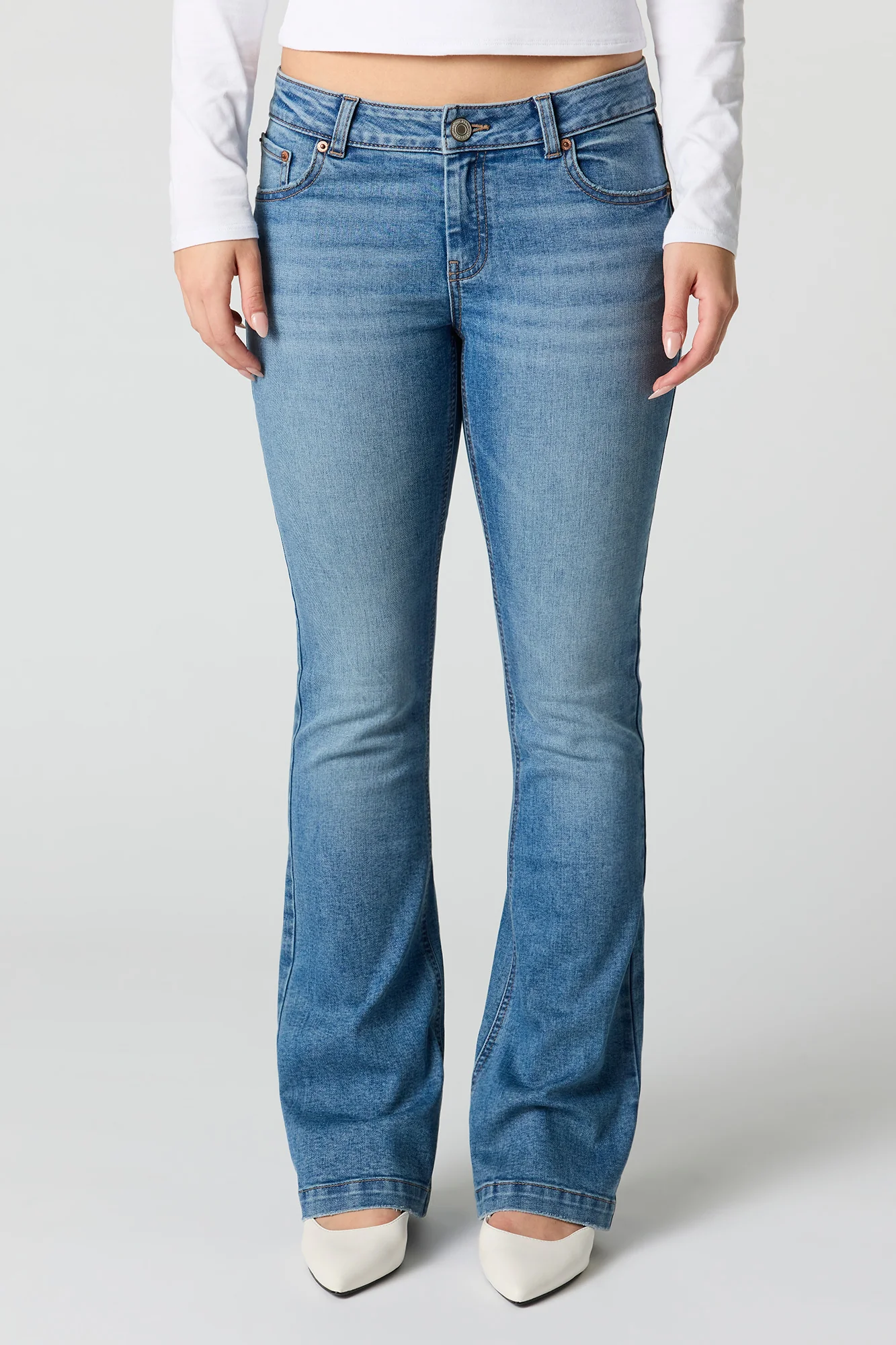 Low Rise Medium Flare Jean - Image 2
