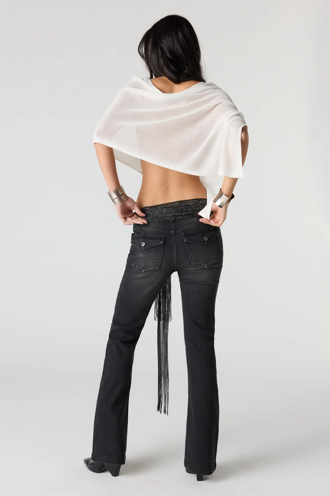 Low Rise Flap Pocket Flare Jean - Image 3