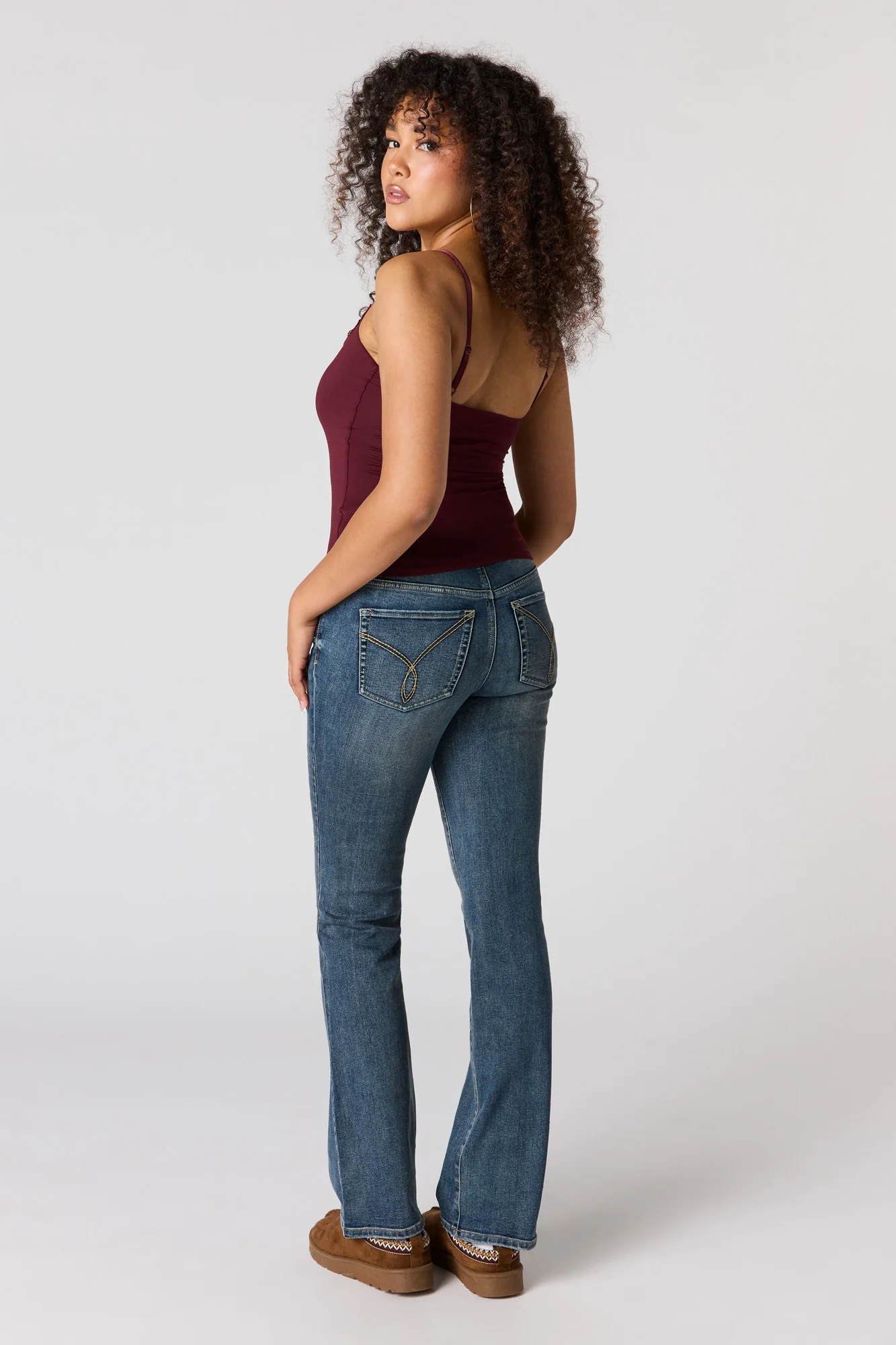 Low Rise Bootcut Vintage Dark Jean - Image 3