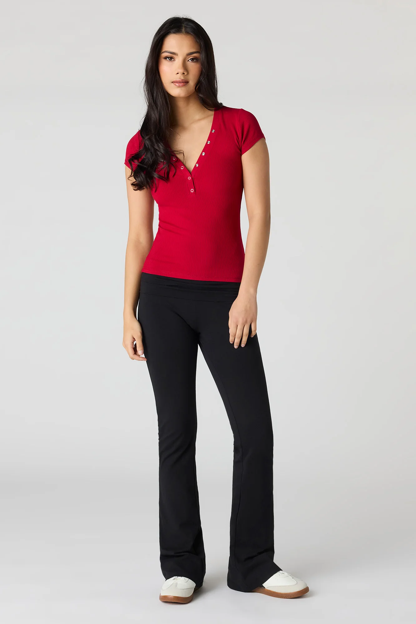 Classic Ribbed Henley T-Shirt - Image 15