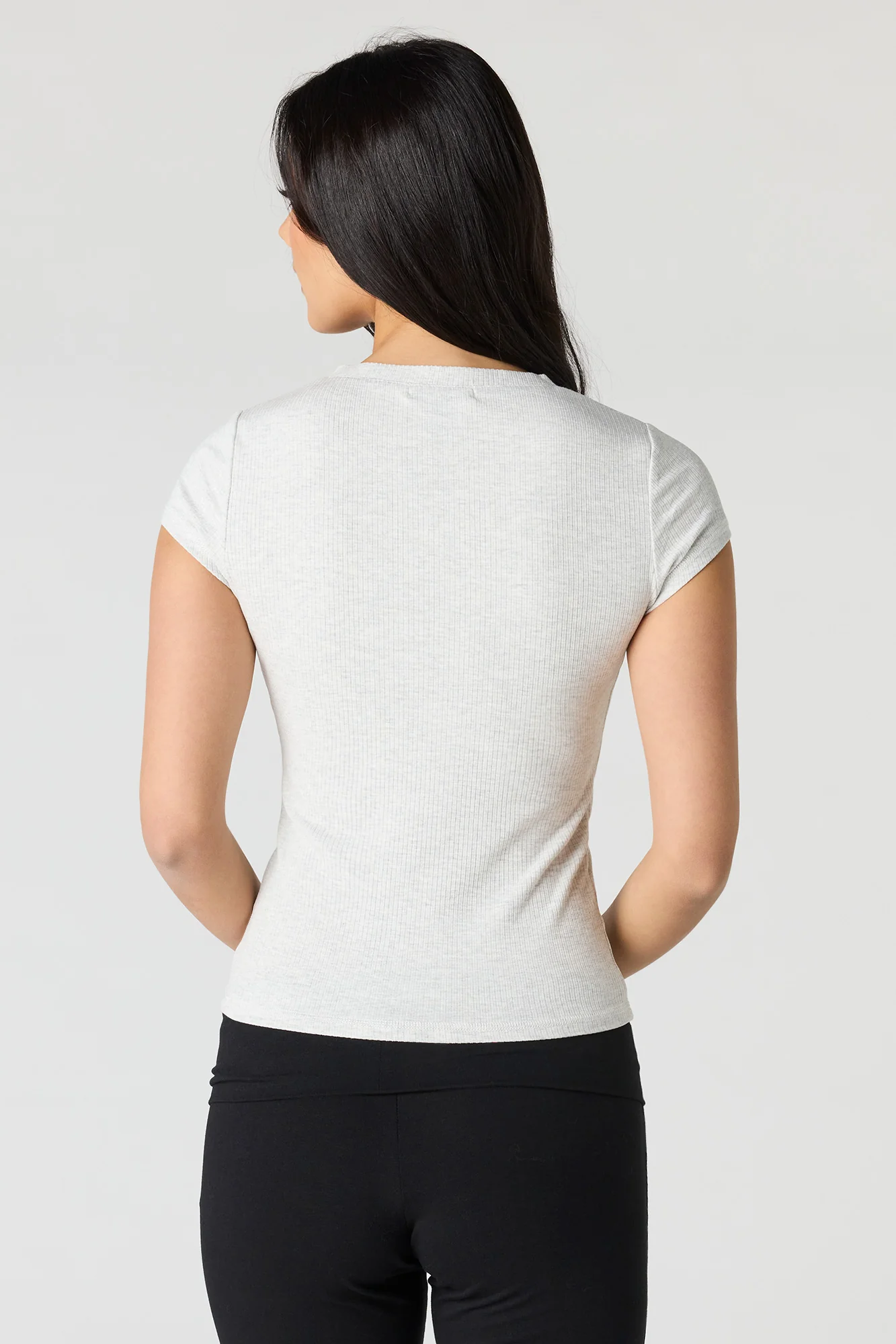 Classic Ribbed Henley T-Shirt - Image 8