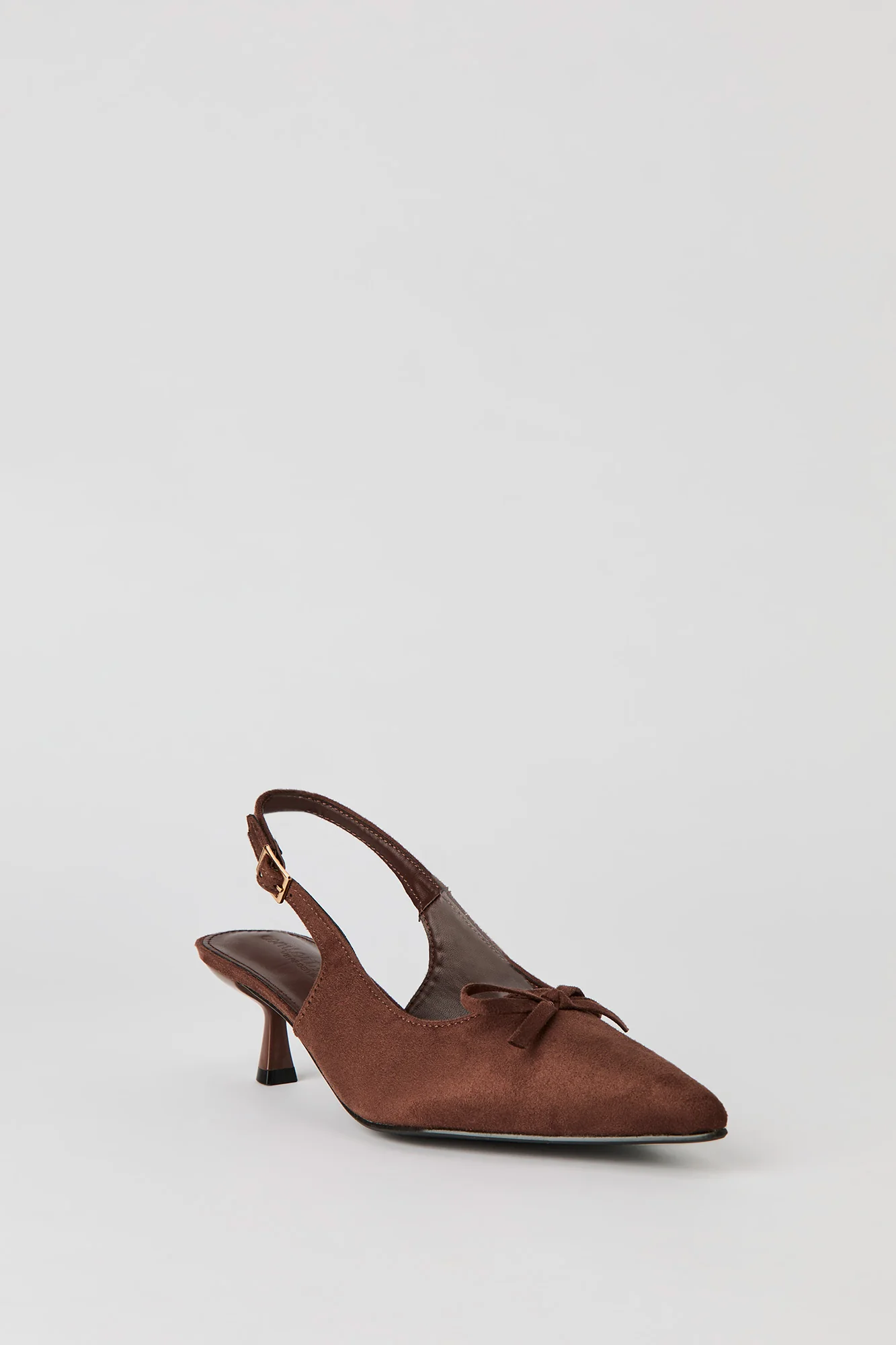 Bow Detail Slingback Kitten Heel - Image 2