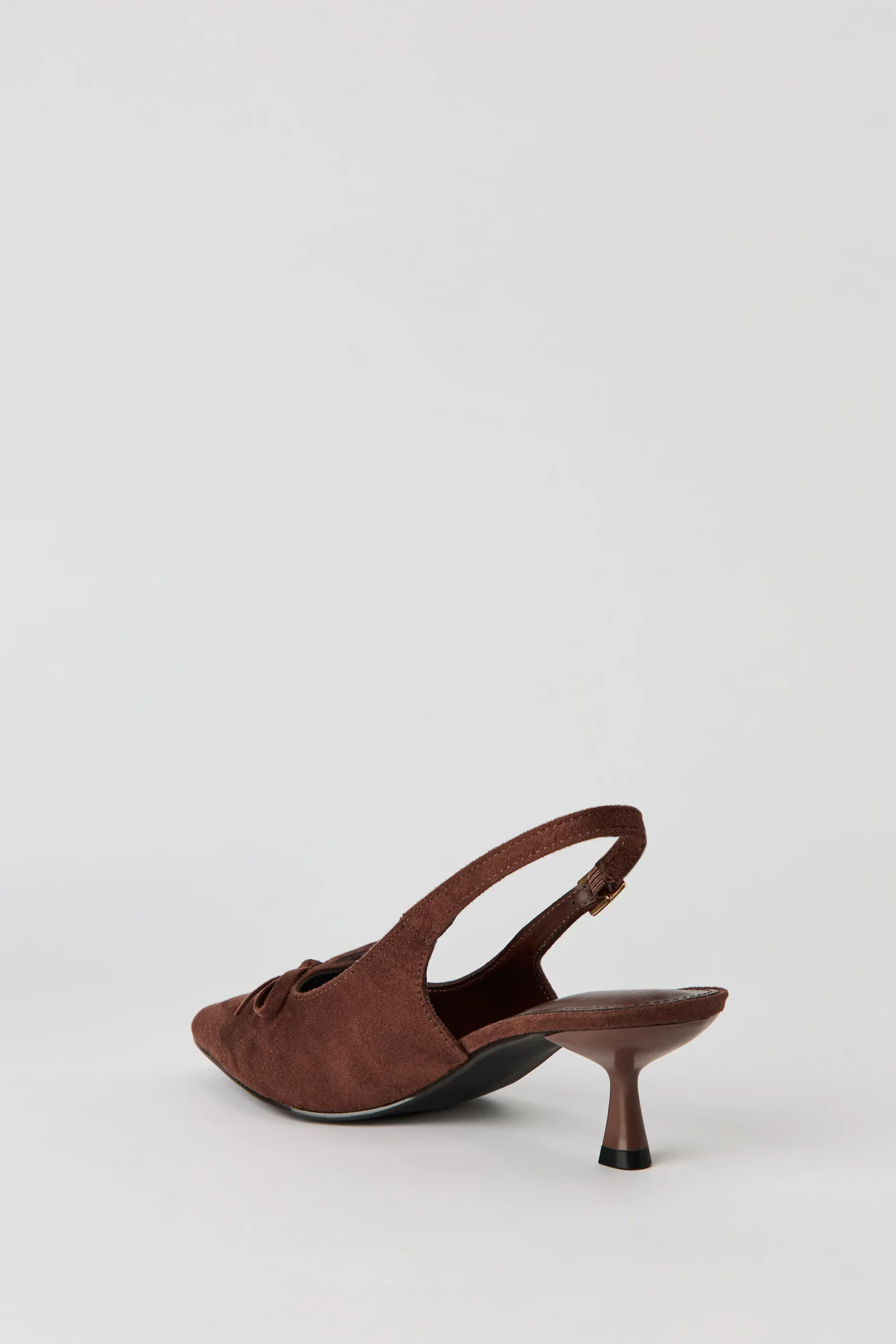 Bow Detail Slingback Kitten Heel - Image 3