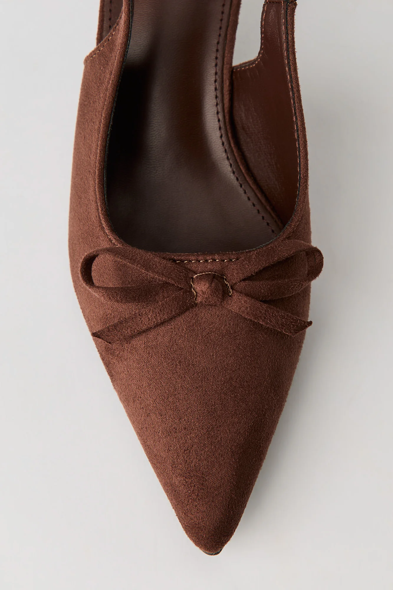 Bow Detail Slingback Kitten Heel - Image 4