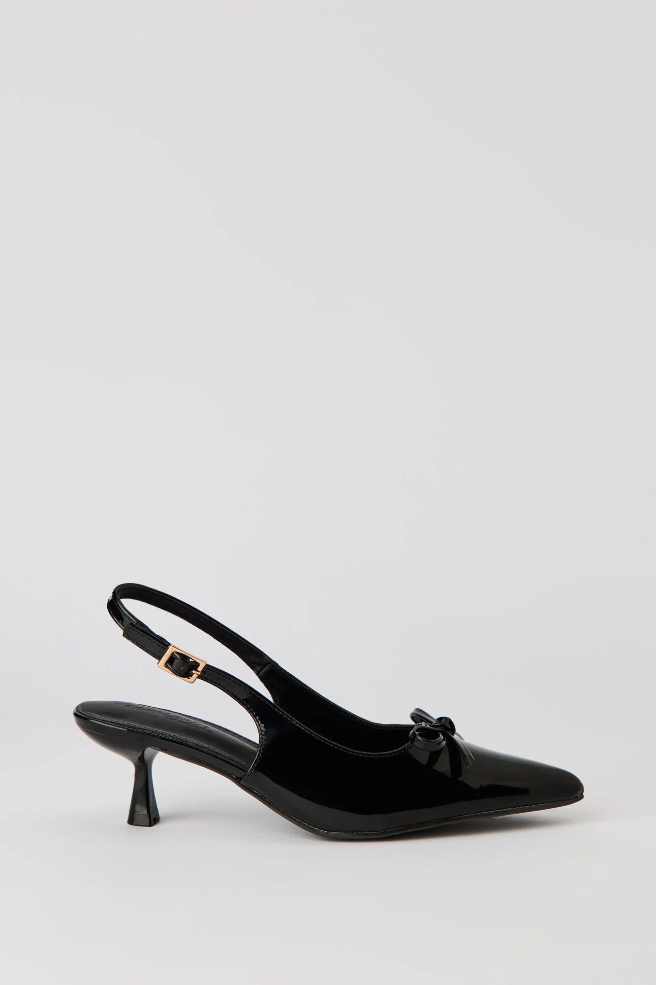 Bow Detail Slingback Kitten Heel - Image 6