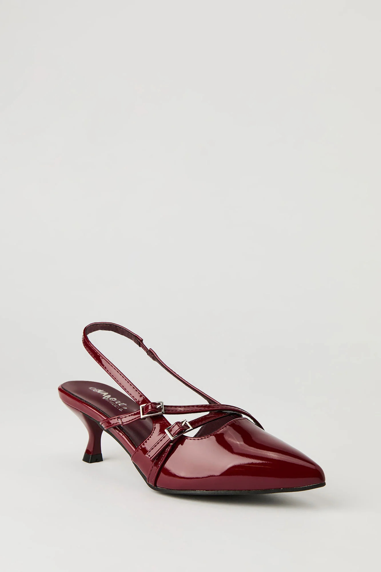 Faux Patent Leather Strappy Kitten Heel - Image 2