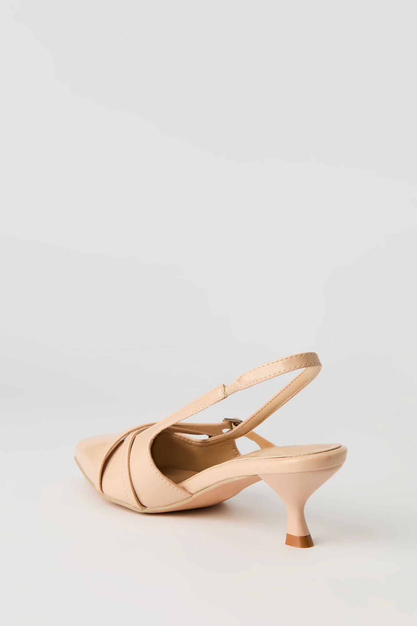 Faux Patent Leather Strappy Kitten Heel - Image 9