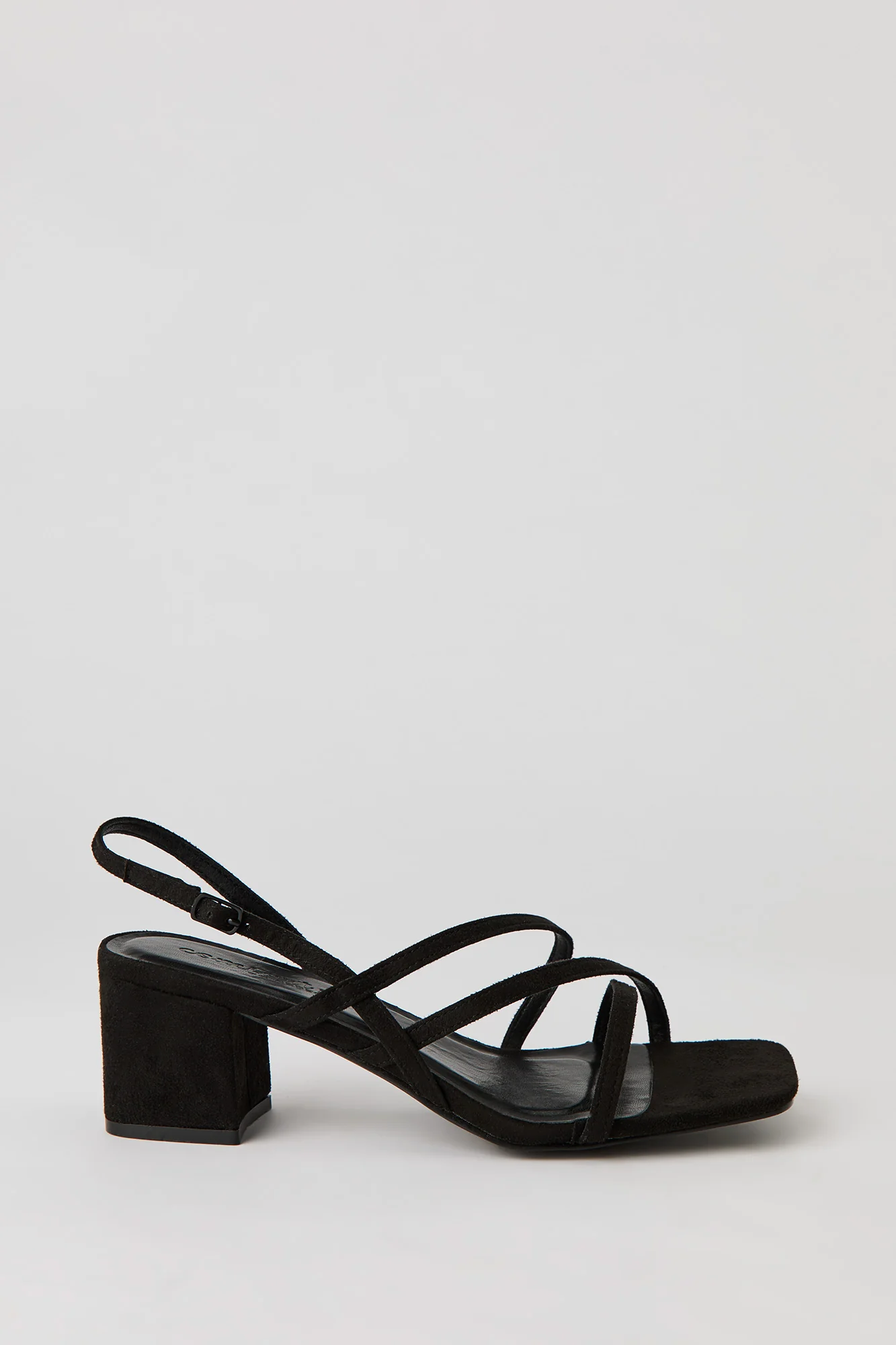 Faux Suede Strappy Block Heel - Image 5