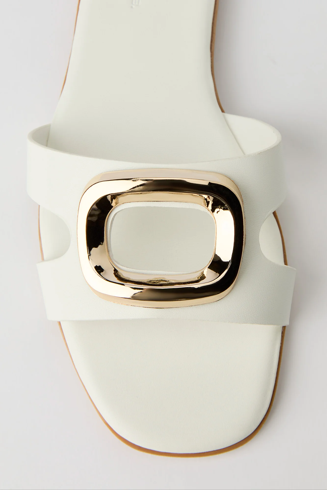 Metal Square Faux Leather Sandal - Image 10