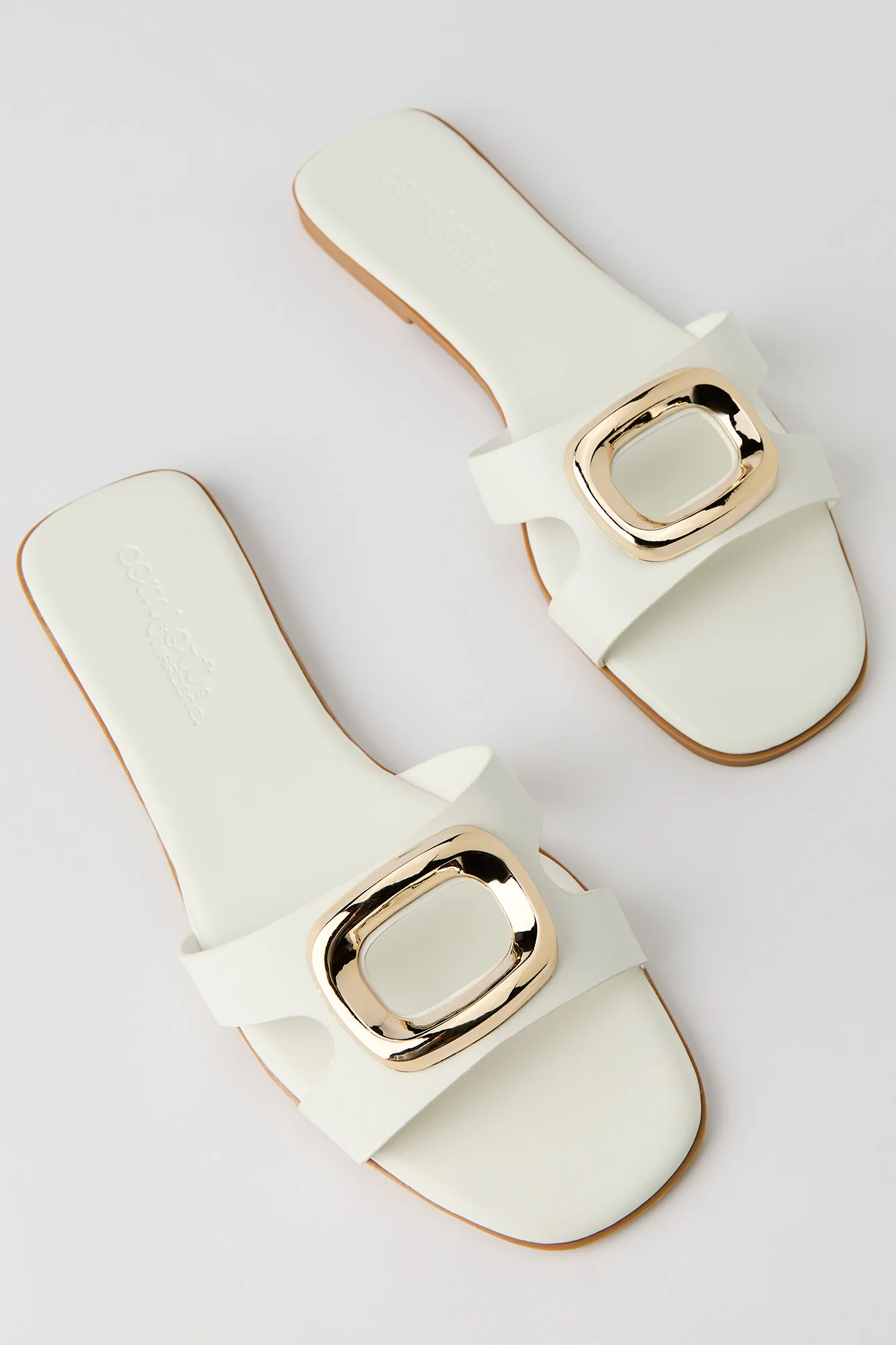 Metal Square Faux Leather Sandal - Image 11