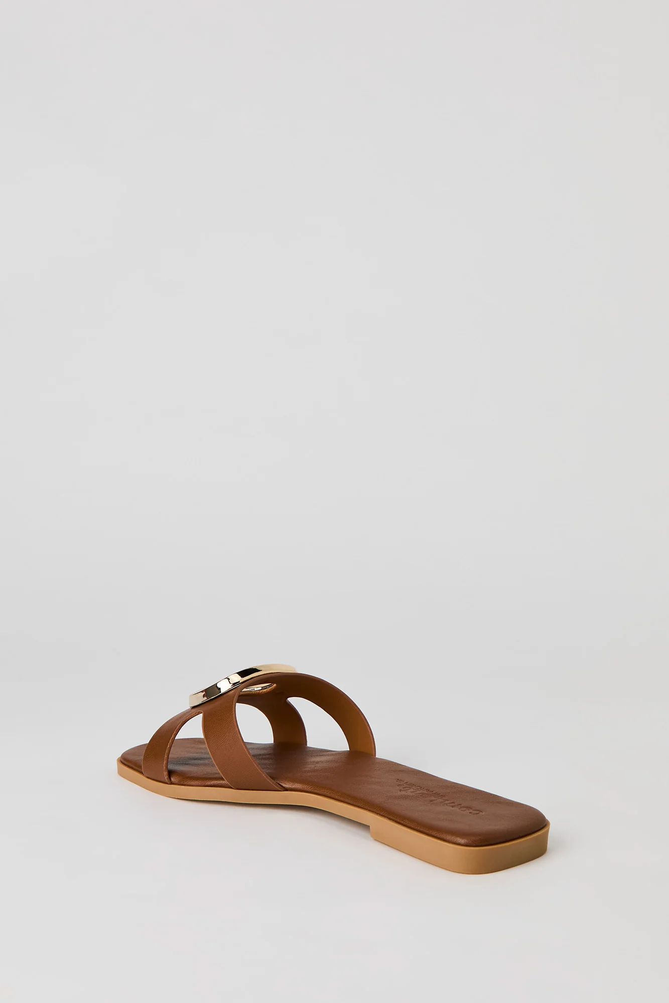Metal Square Faux Leather Sandal - Image 3