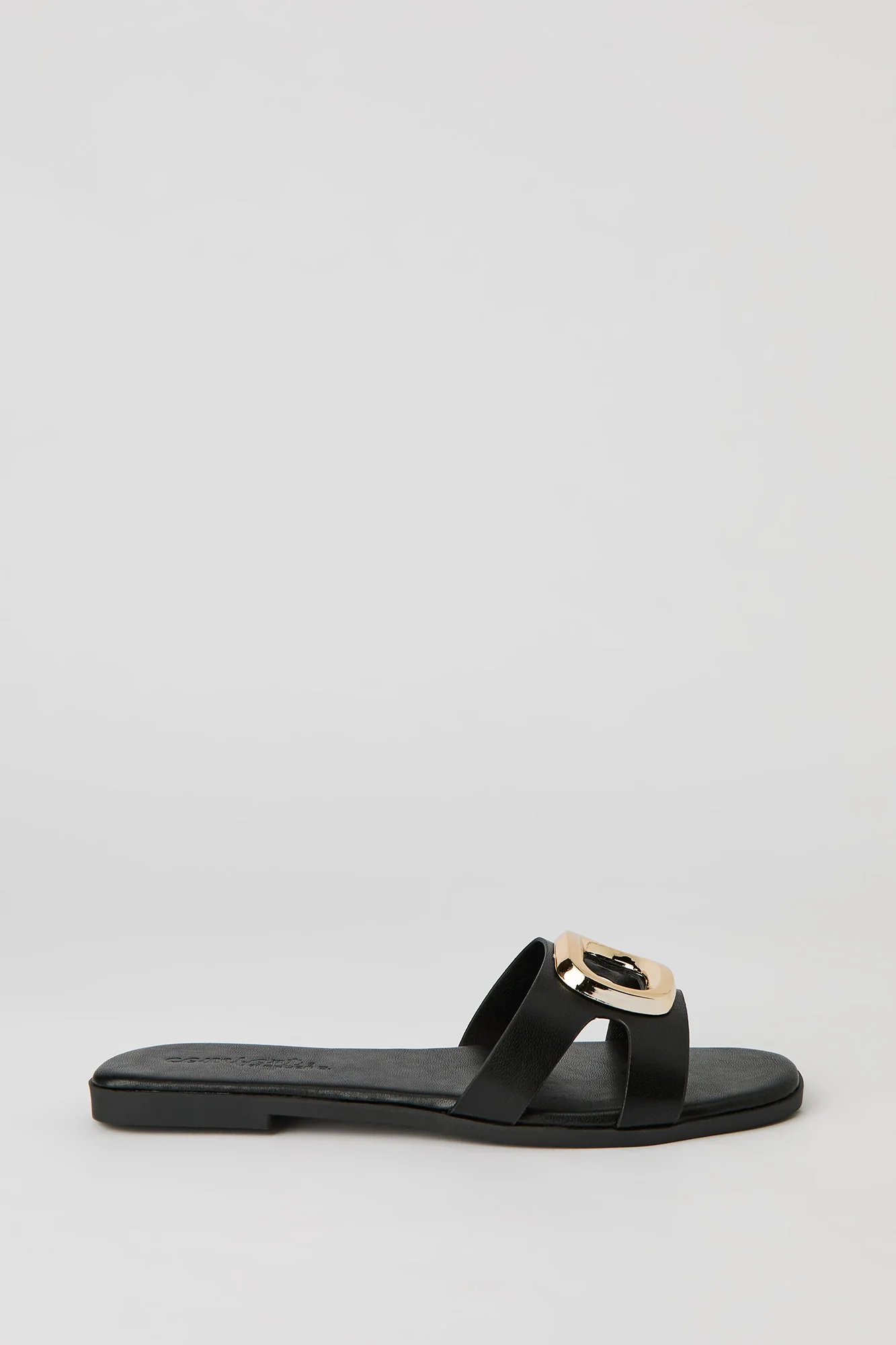 Metal Square Faux Leather Sandal - Image 5