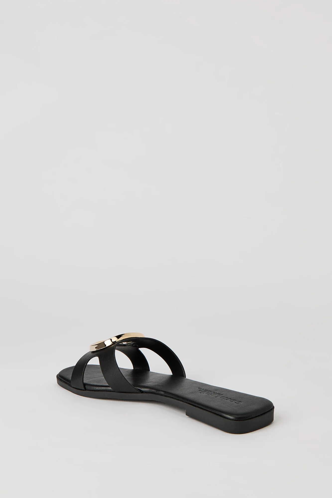 Metal Square Faux Leather Sandal - Image 7
