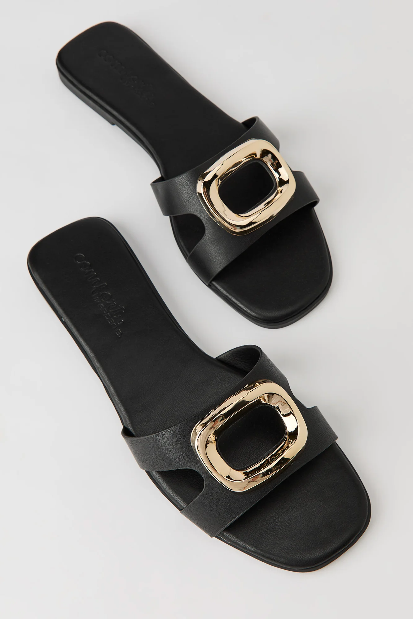 Metal Square Faux Leather Sandal - Image 8