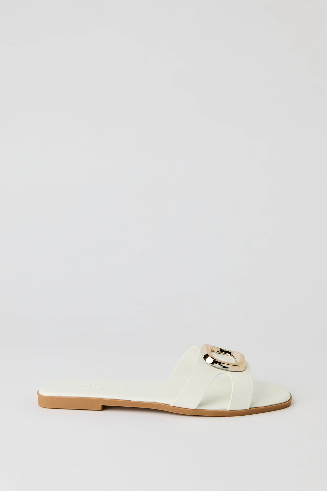 Metal Square Faux Leather Sandal - Image 9