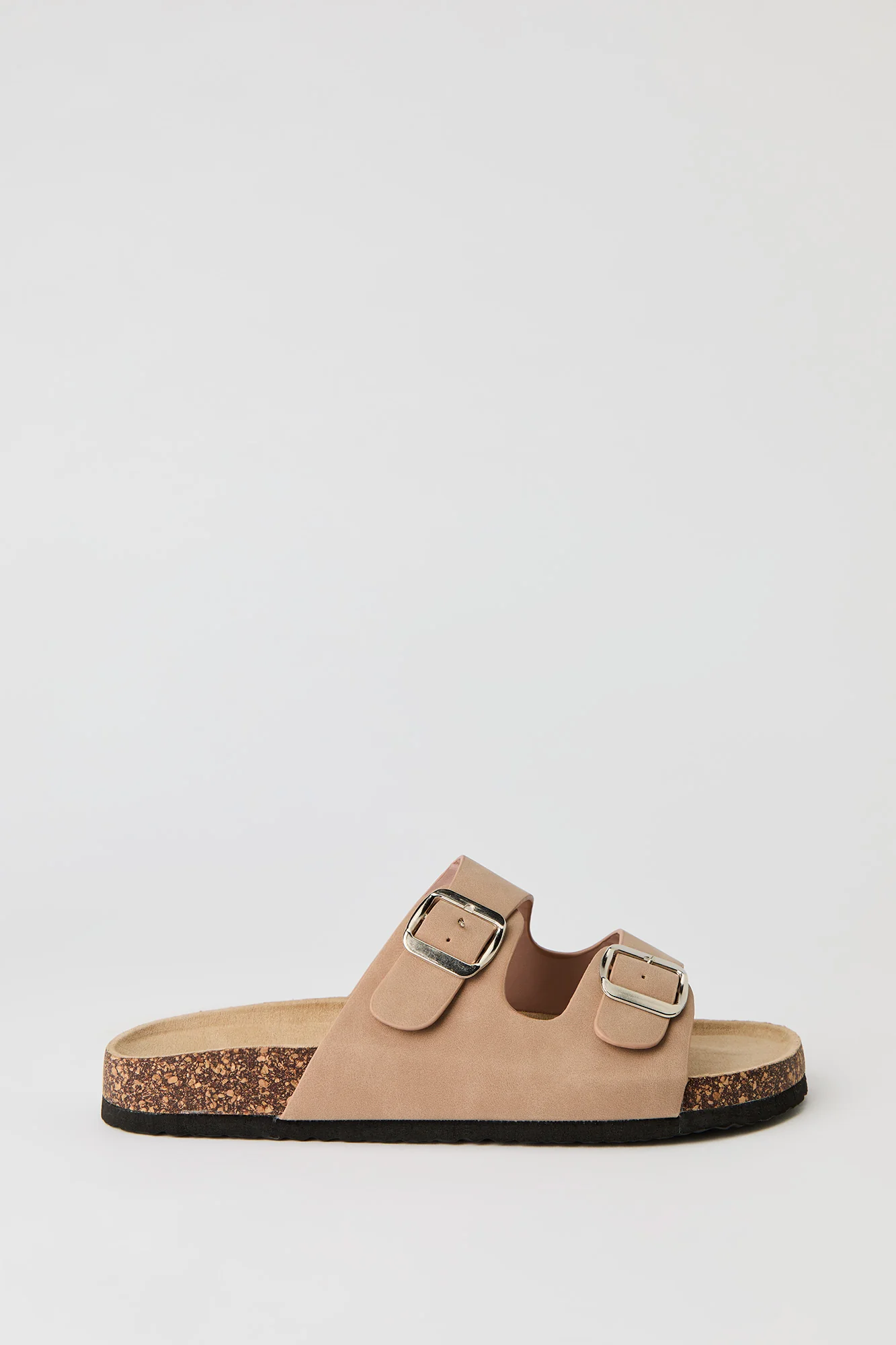 Buckled Cork Slide Sandal