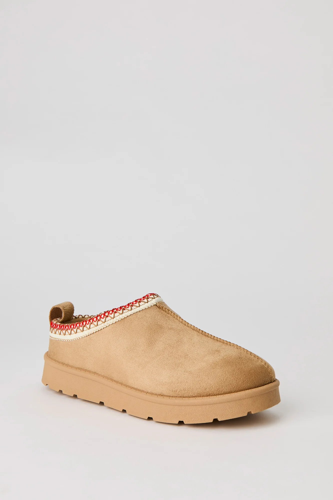 Faux Suede Embroidered Slipper Booties - Image 2