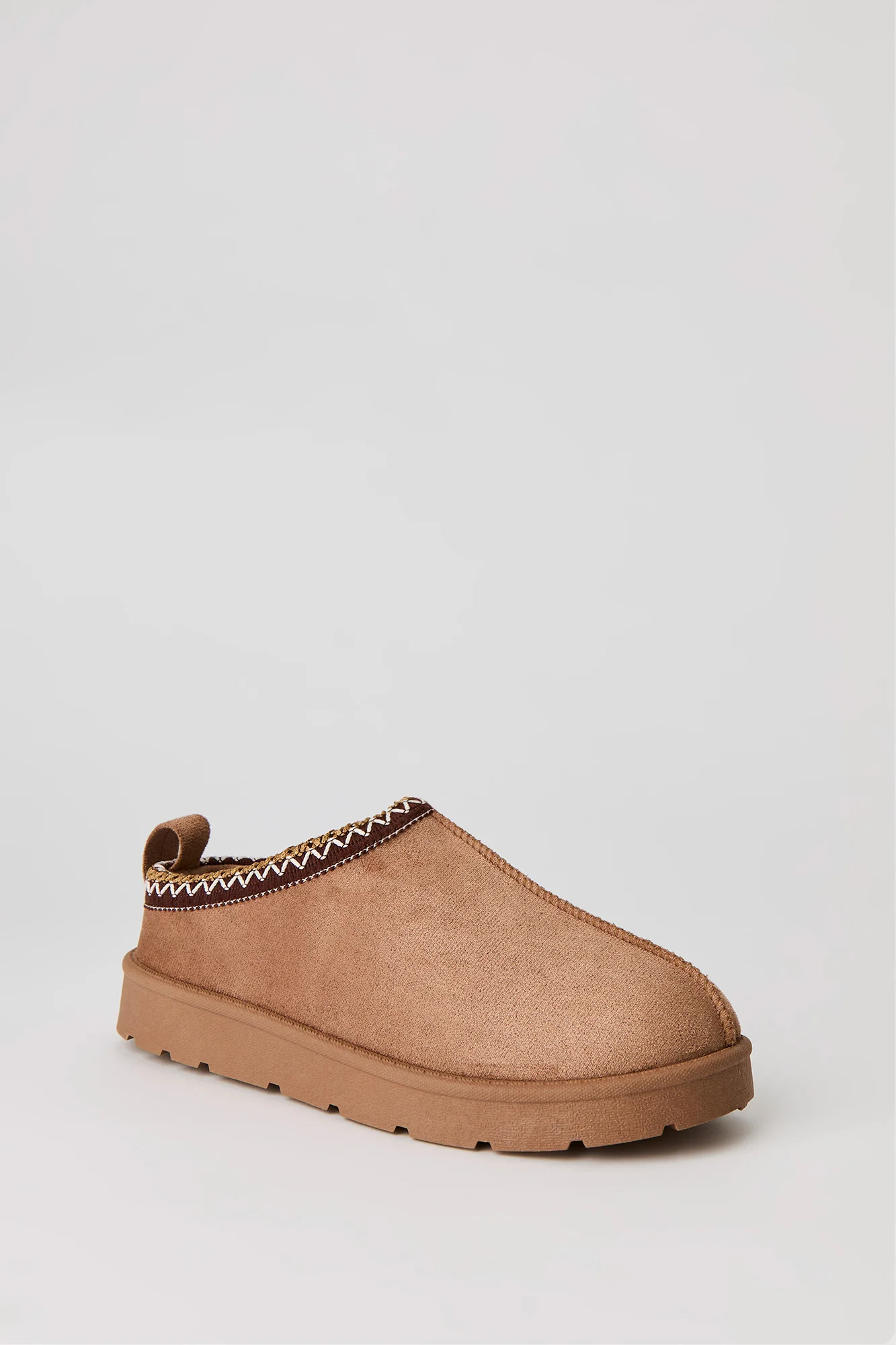Faux Suede Embroidered Slipper Booties - Image 2