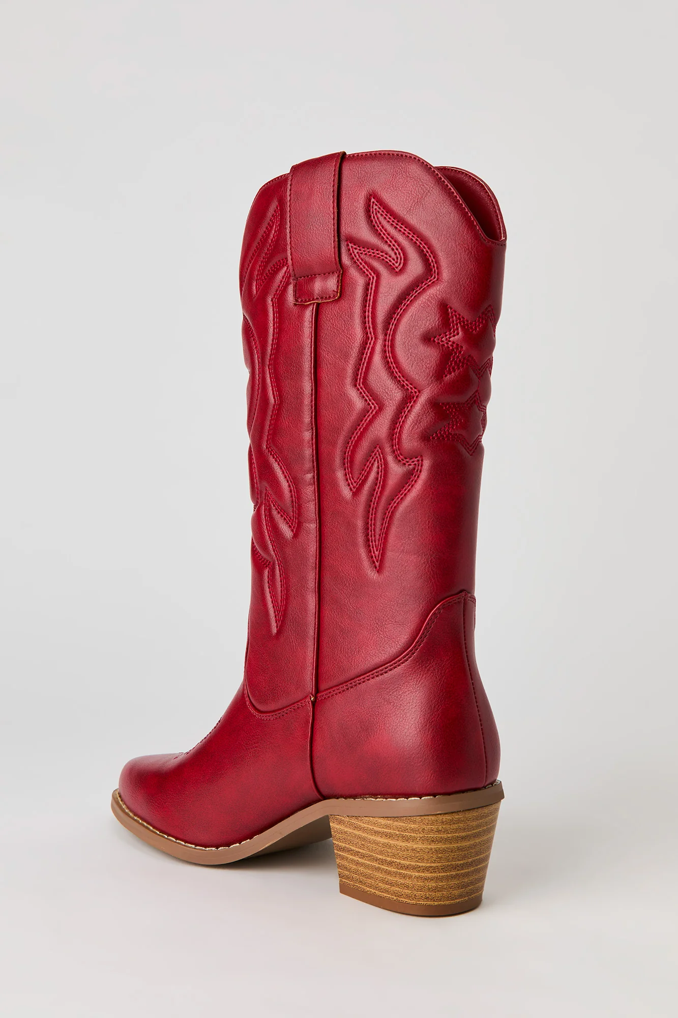 Faux Leather Cowboy Boot - Image 3