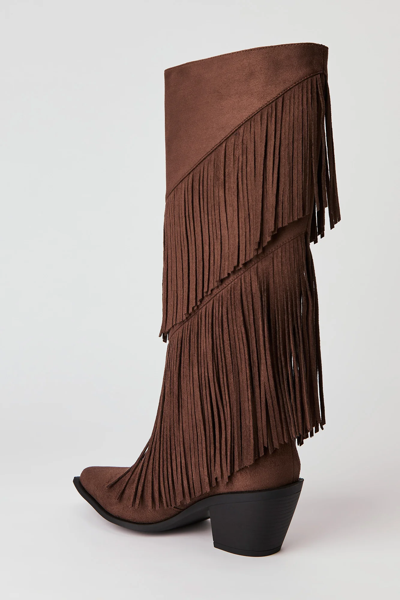Faux Suede Fringe Boot - Image 7