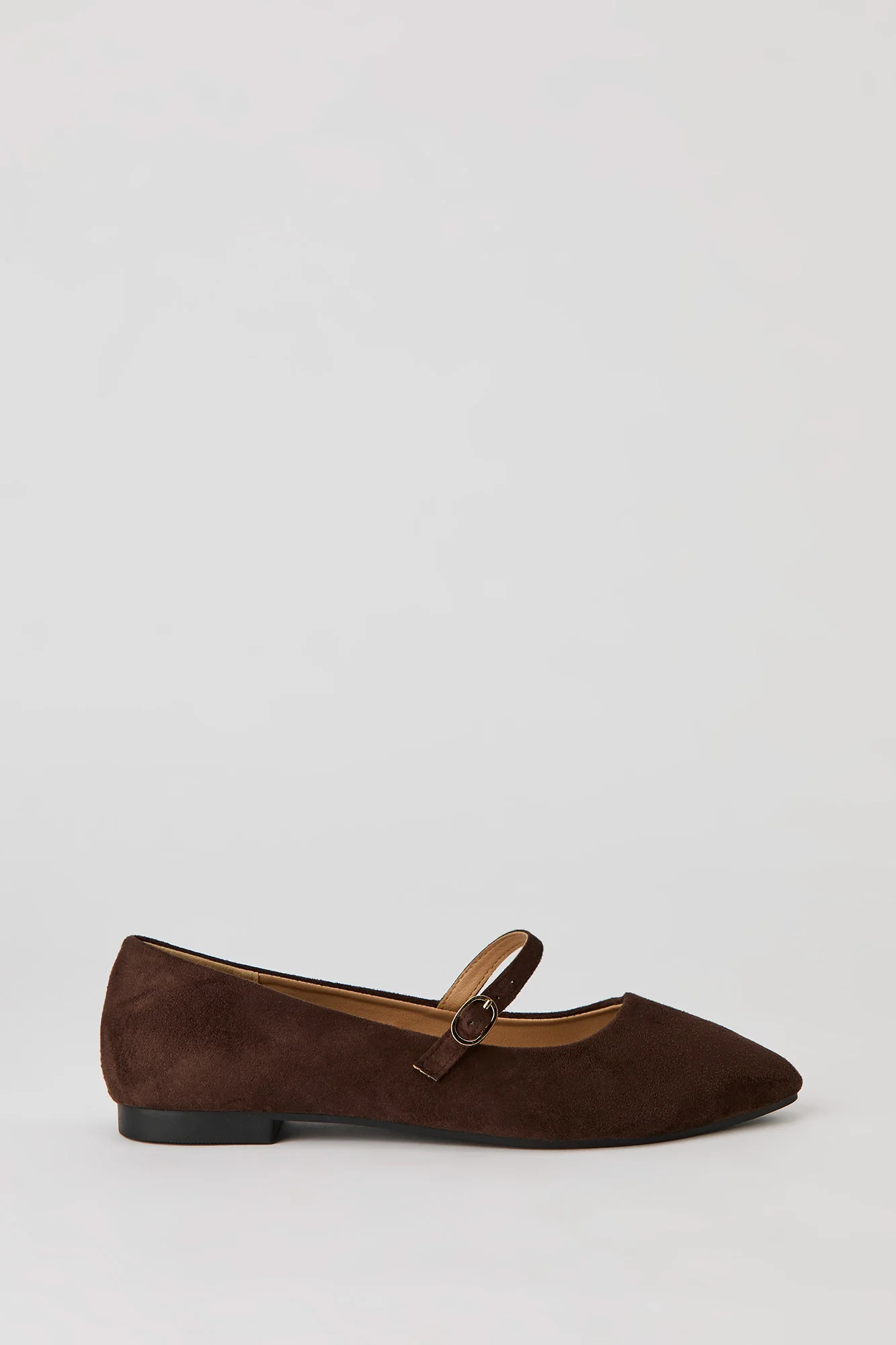 Faux Suede Mary Jane Ballet Flat