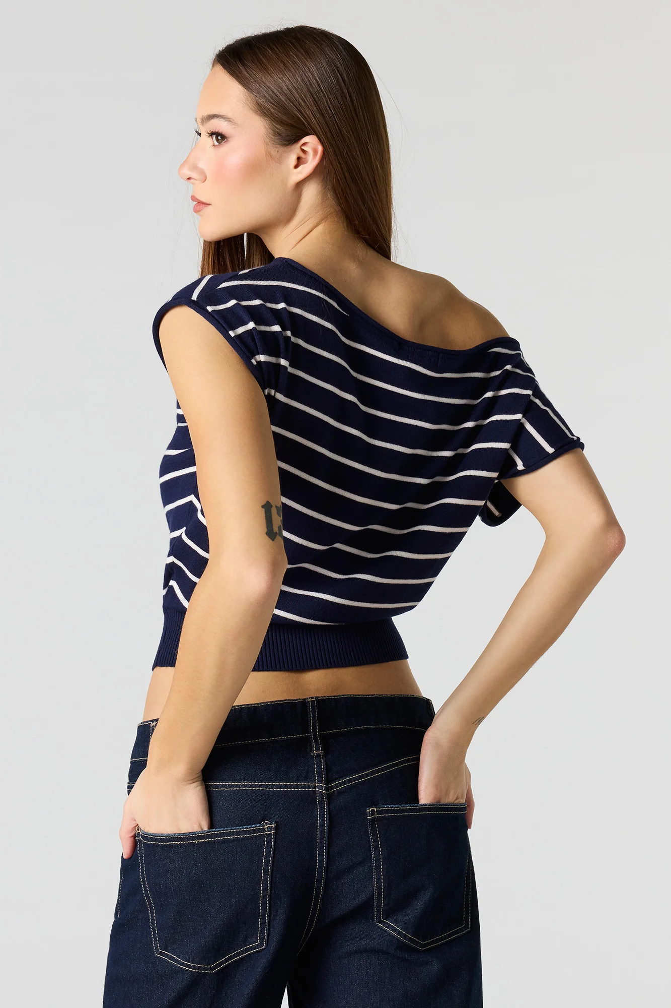 Dolman Short Sleeve Knit Top - Image 2