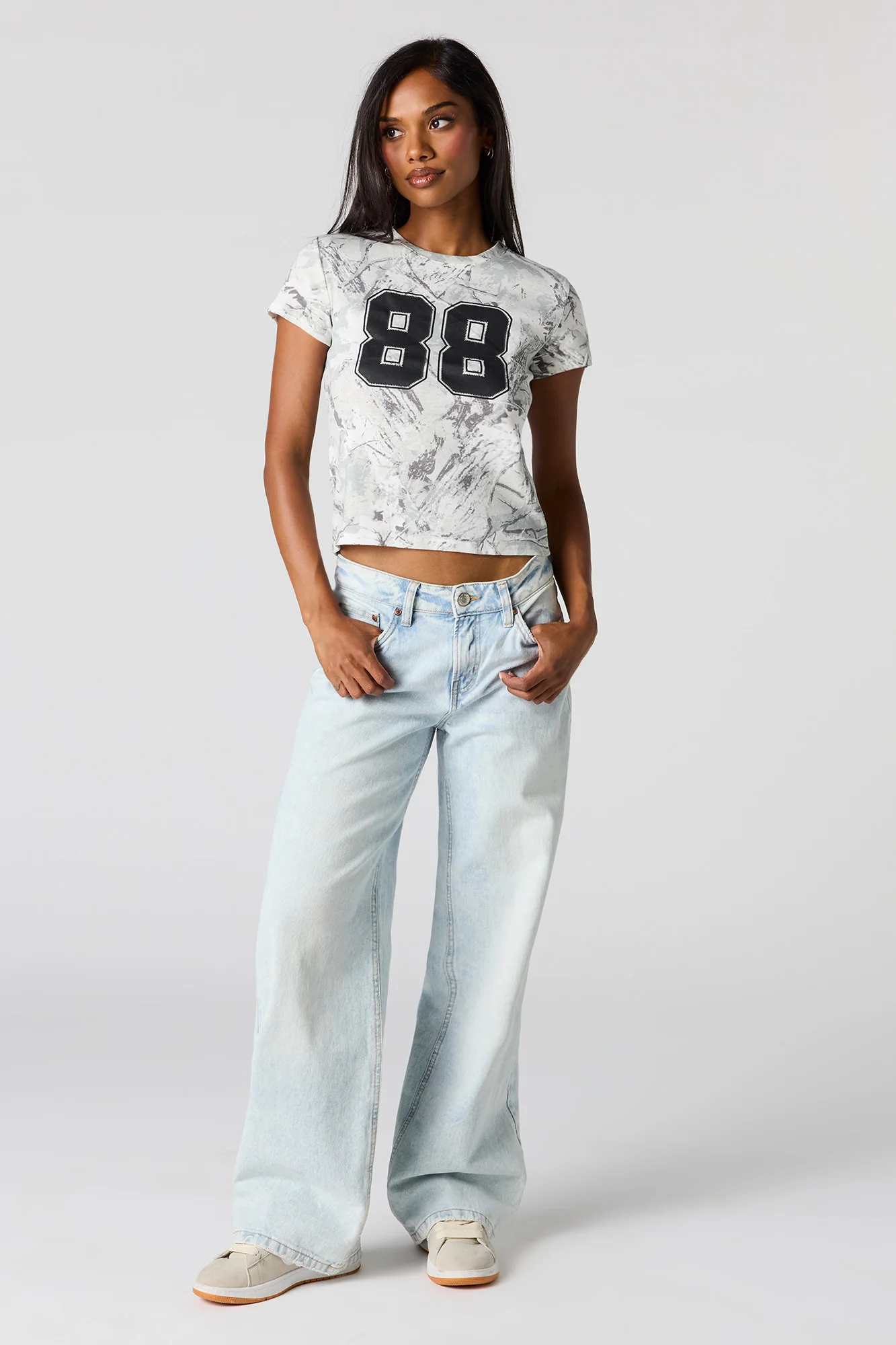 Numbered Graphic Printed Classic Top - Image 10